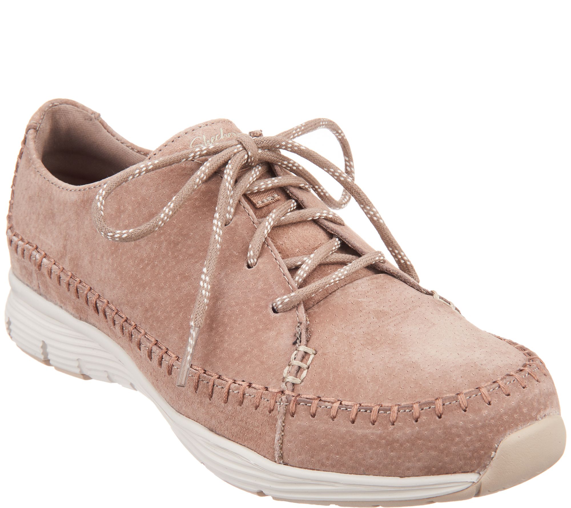 skechers lace up sneakers beige