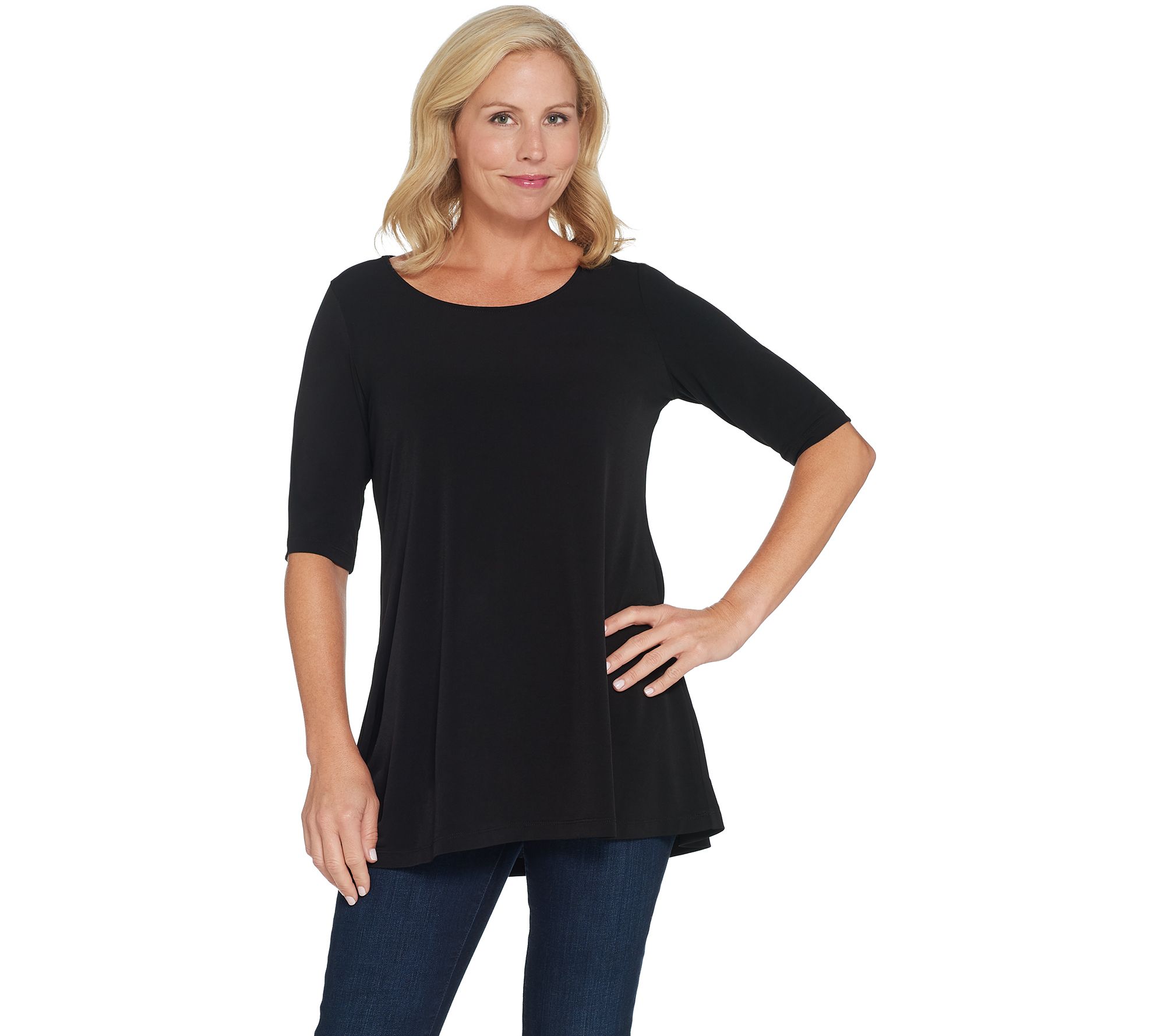 "As Is" Susan Graver Modern Essentials Liquid Knit Tunic
