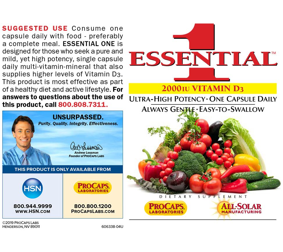 Andrew Lessman Essential1 with Vitamin D3 2000 60 Capsules
