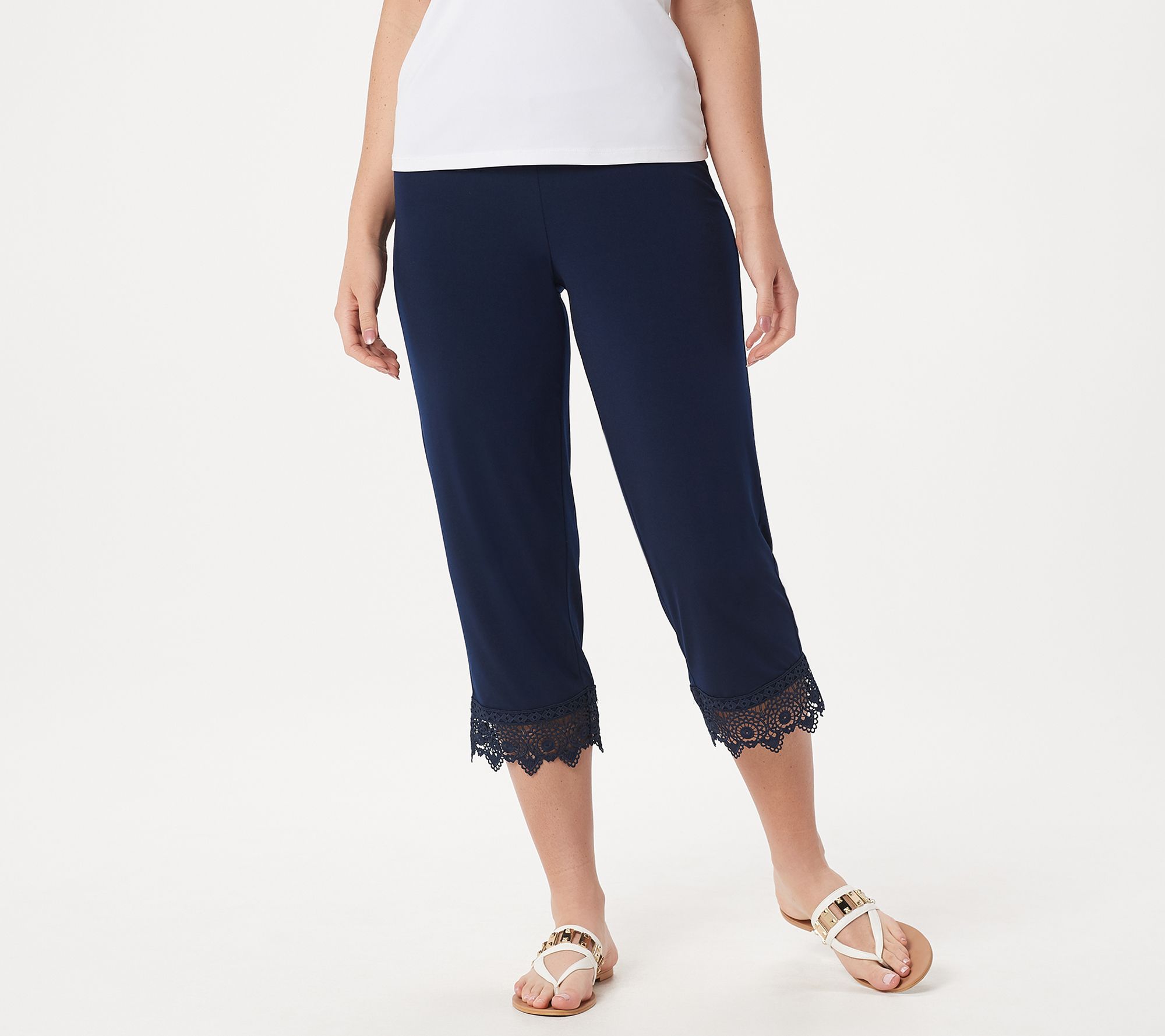 susan graver liquid knit crop pants