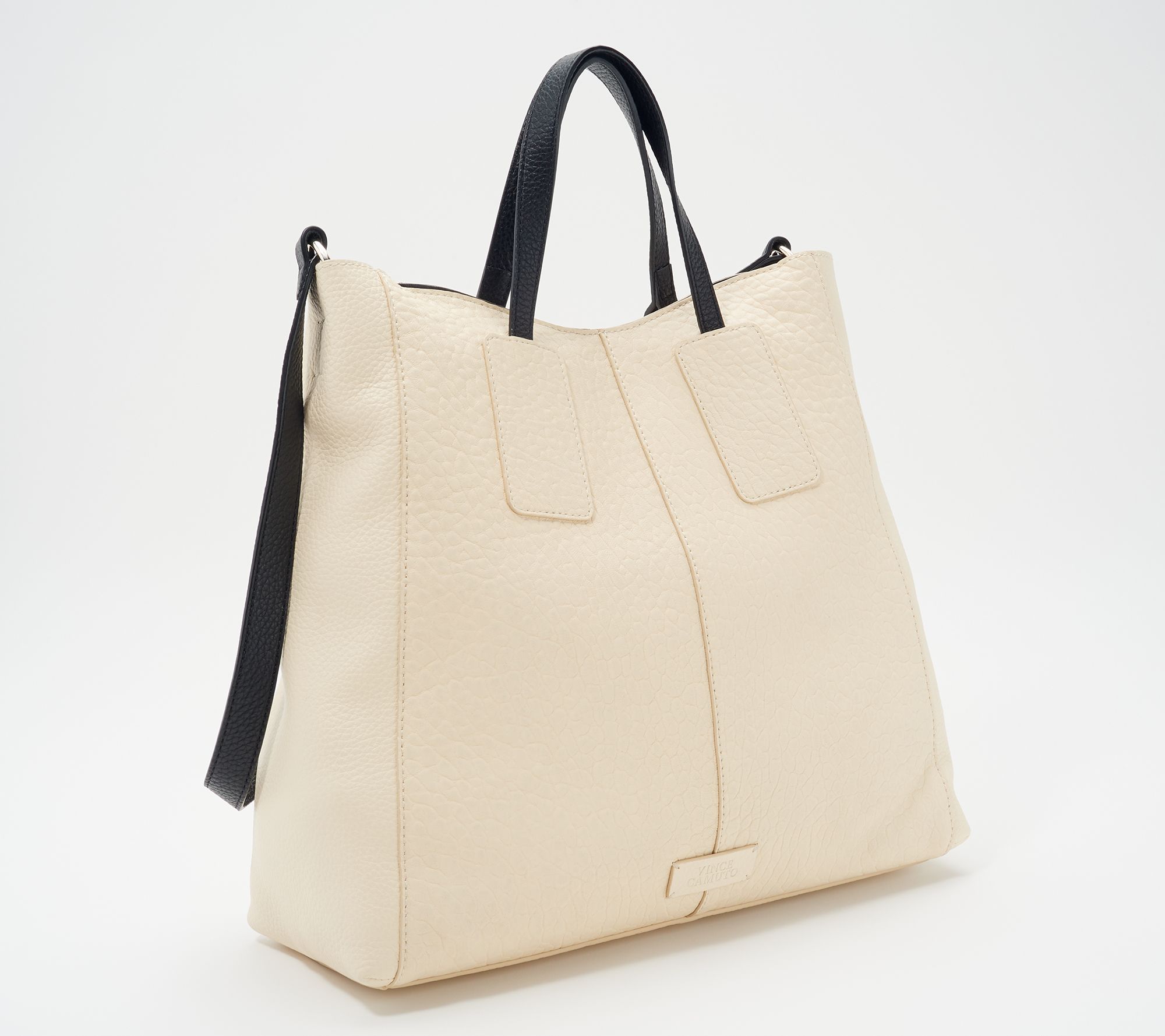 Vince Camuto Color-Blocked Leather Tote - QVC.com