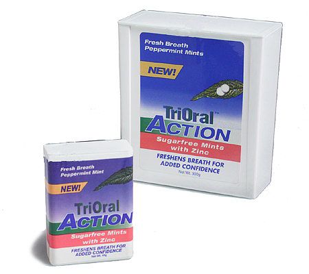 TriOral Action Sugarfree Mints with Zinc 450 Count - QVC.com