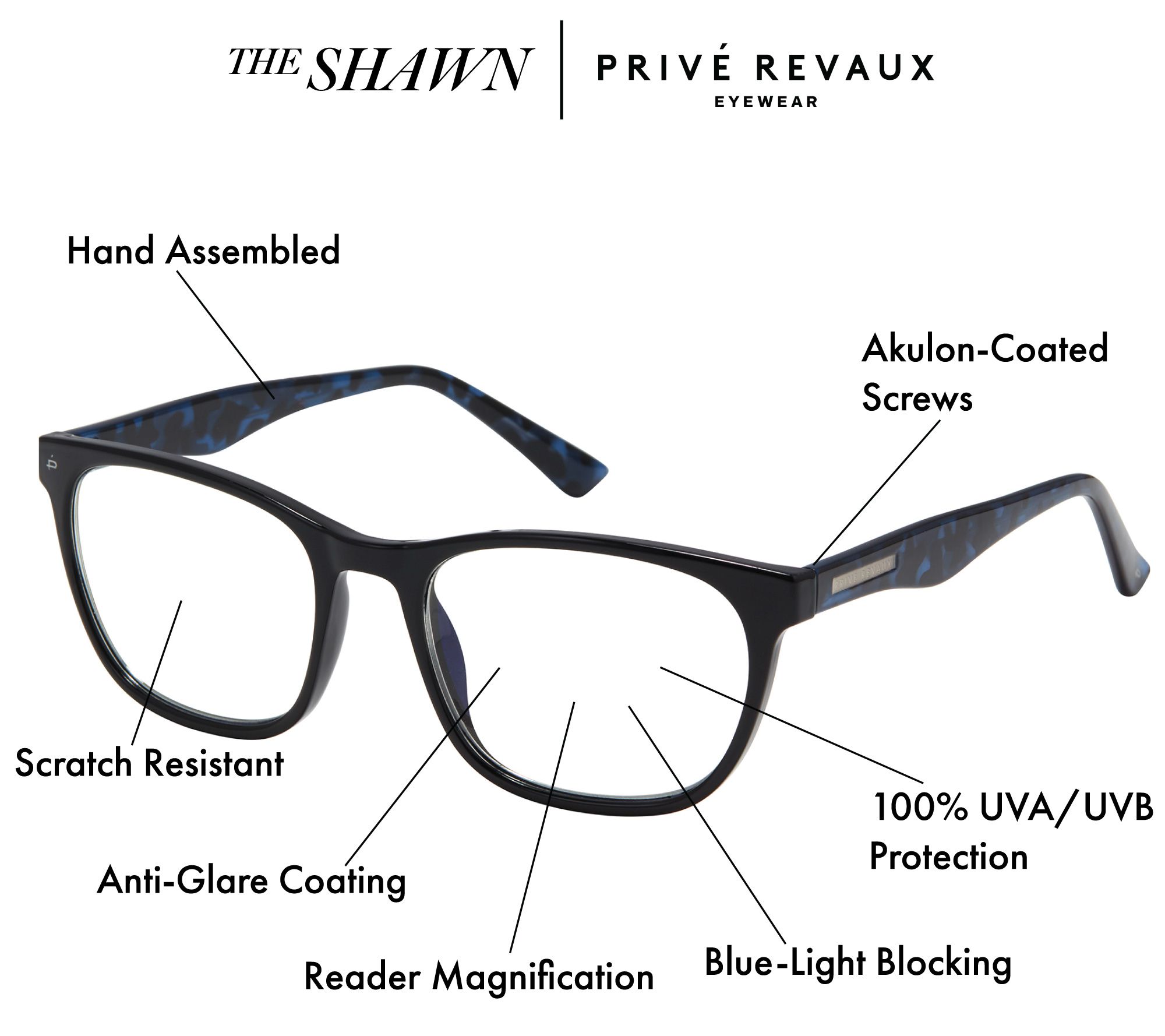 Prive Revaux The Shawn Progressive Blue Light Reading Glasses - QVC.com