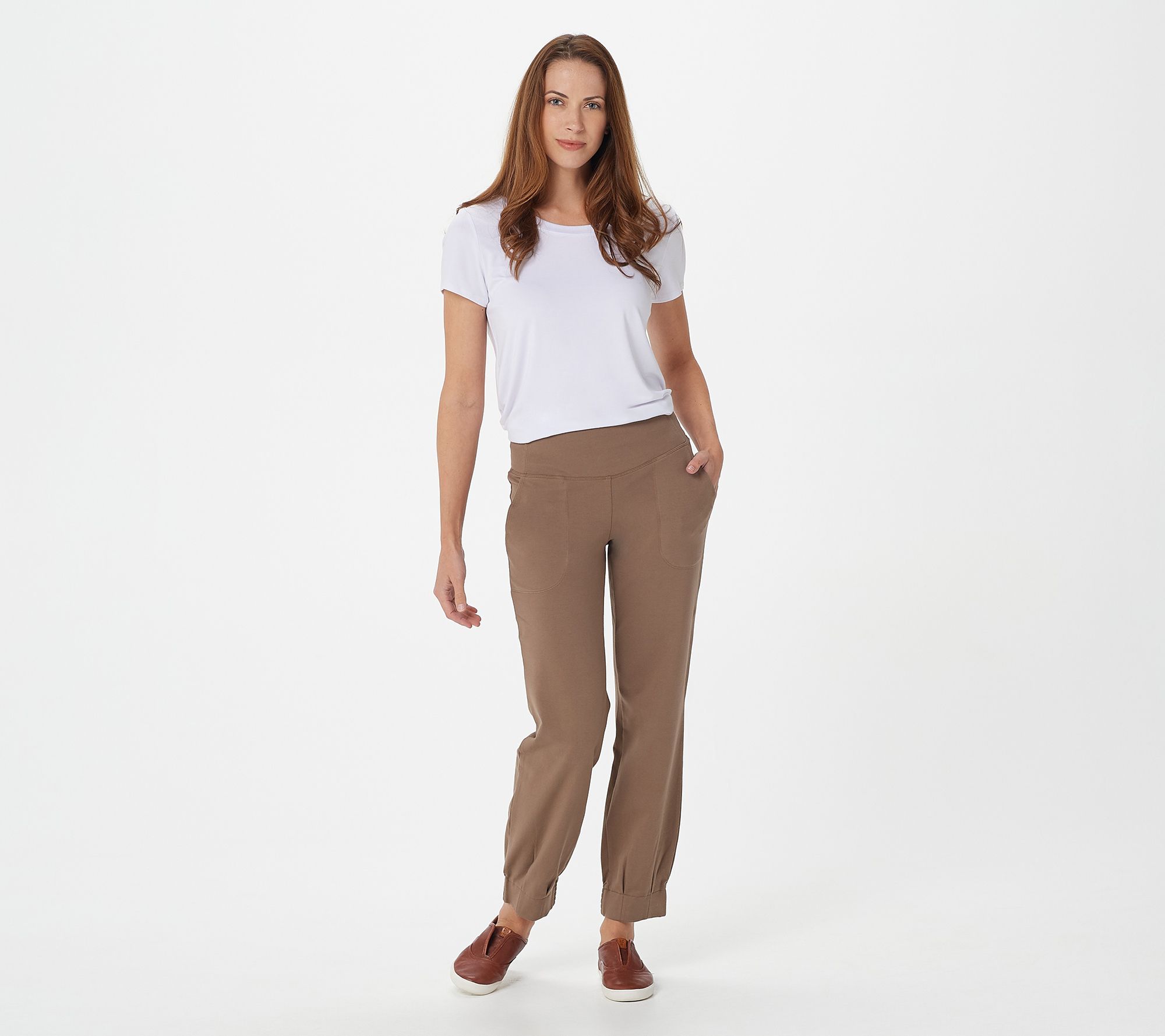Women with Control Tall Tummy Control Everyday Cuff Ankle Pants - QVC.com