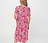 LOGO by Lori Goldstein Regular Print or Solid Seamed Knit Midi Dress, 1 of 7