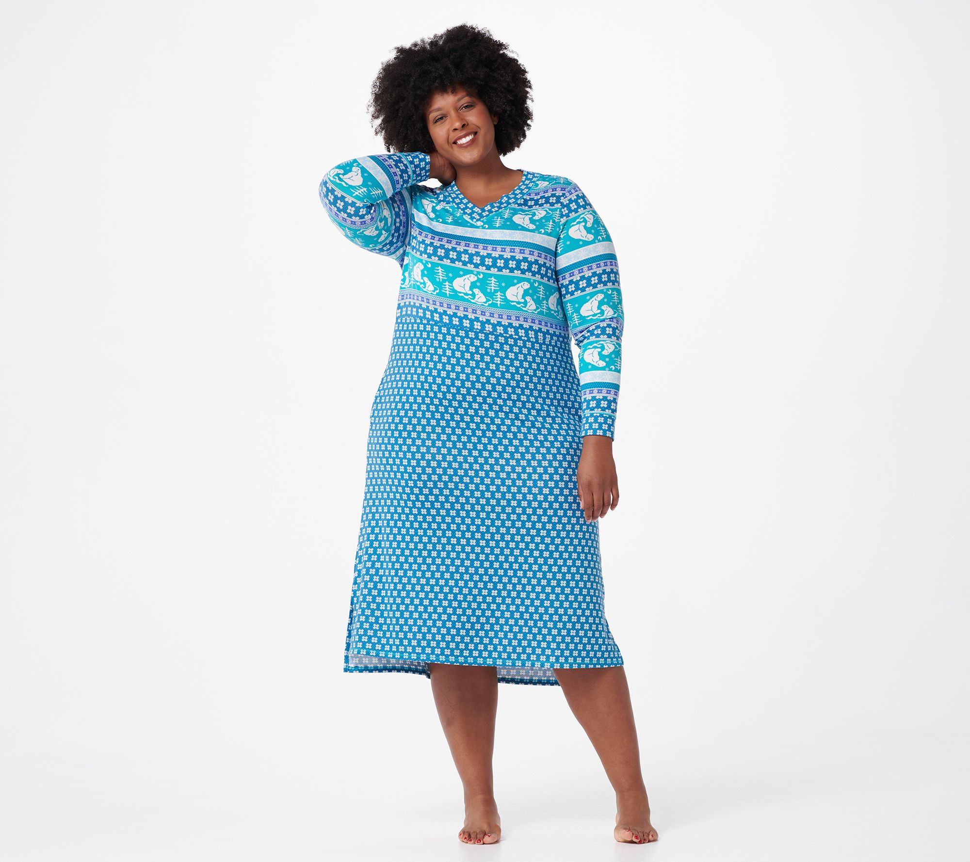 "As Is" Cuddl Duds Apres Ski Long Sleeve Lounger