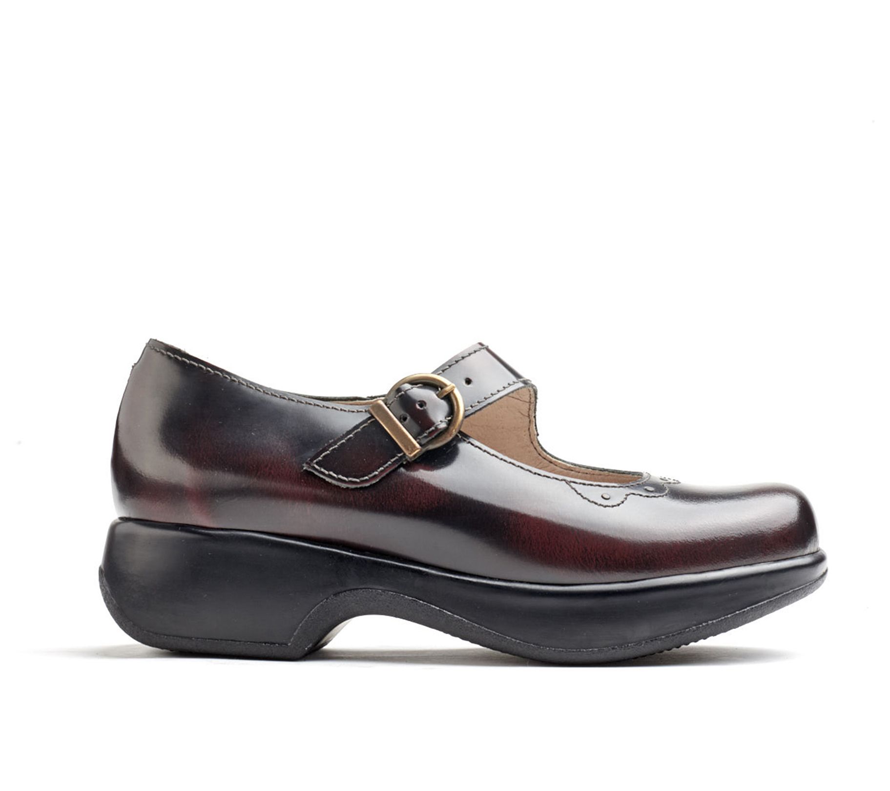 Dromedaris Leather Mary Jane Shoes - Selma - QVC.com