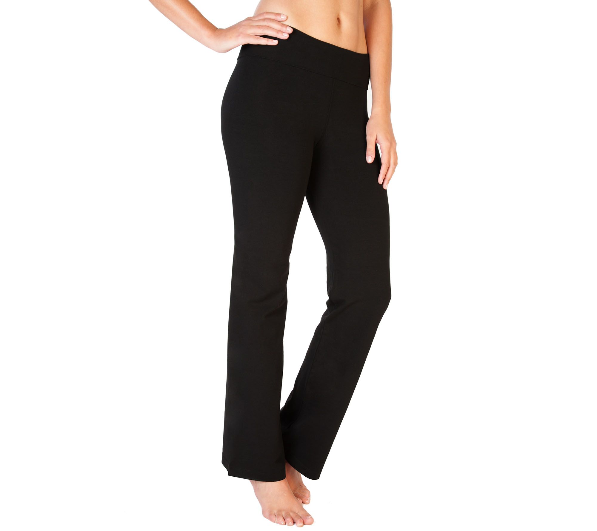 skinnytees Missy Wide-Leg Yoga Pants - QVC.com