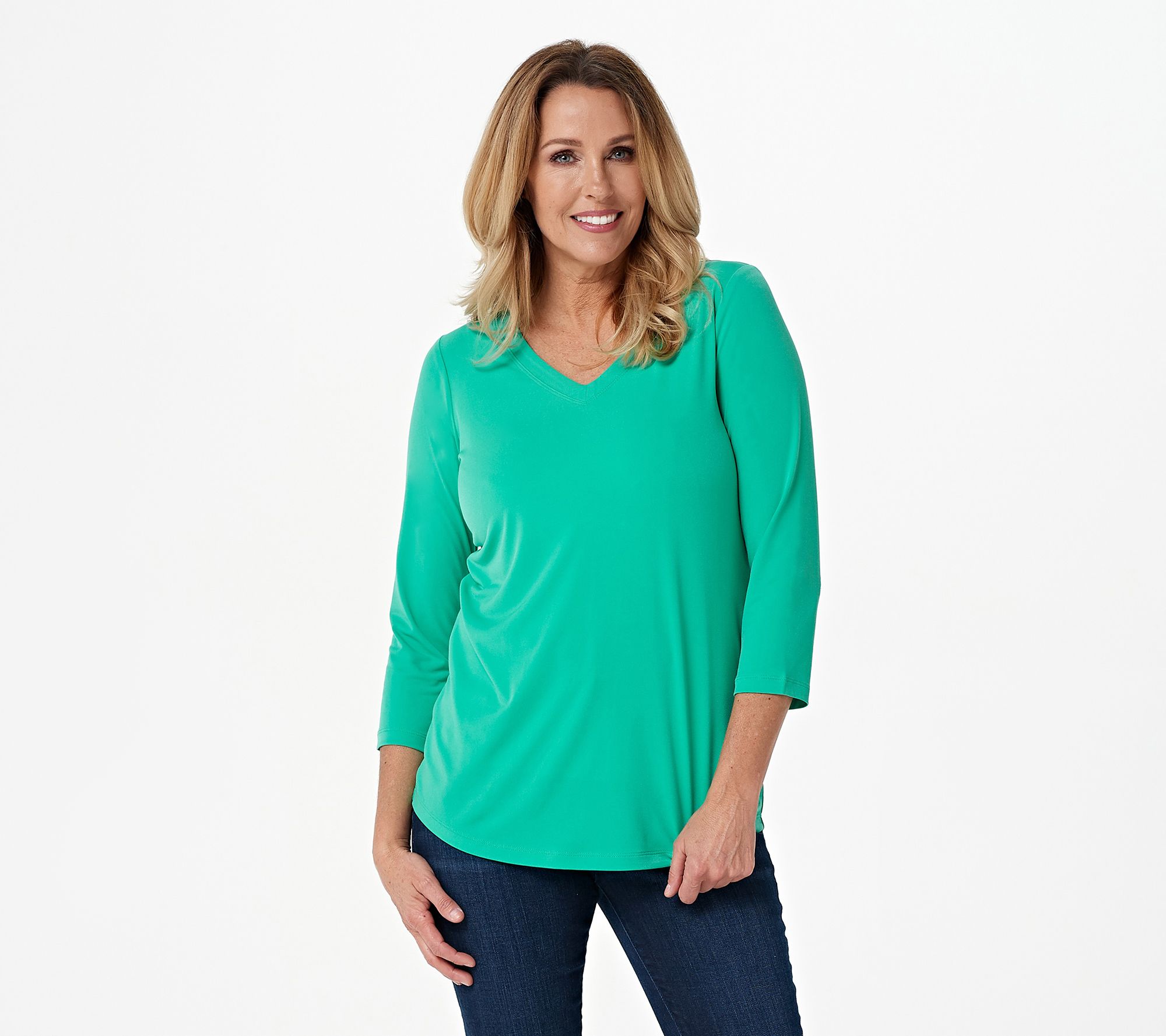 "As Is" Susan Graver Modern Essentials Regular Liquid Knit Tunic
