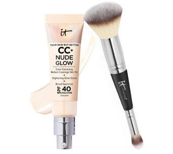 IT Cosmetics Your Skin But Better CC+ Nude Glow SPF40 w/ Luxe Brush