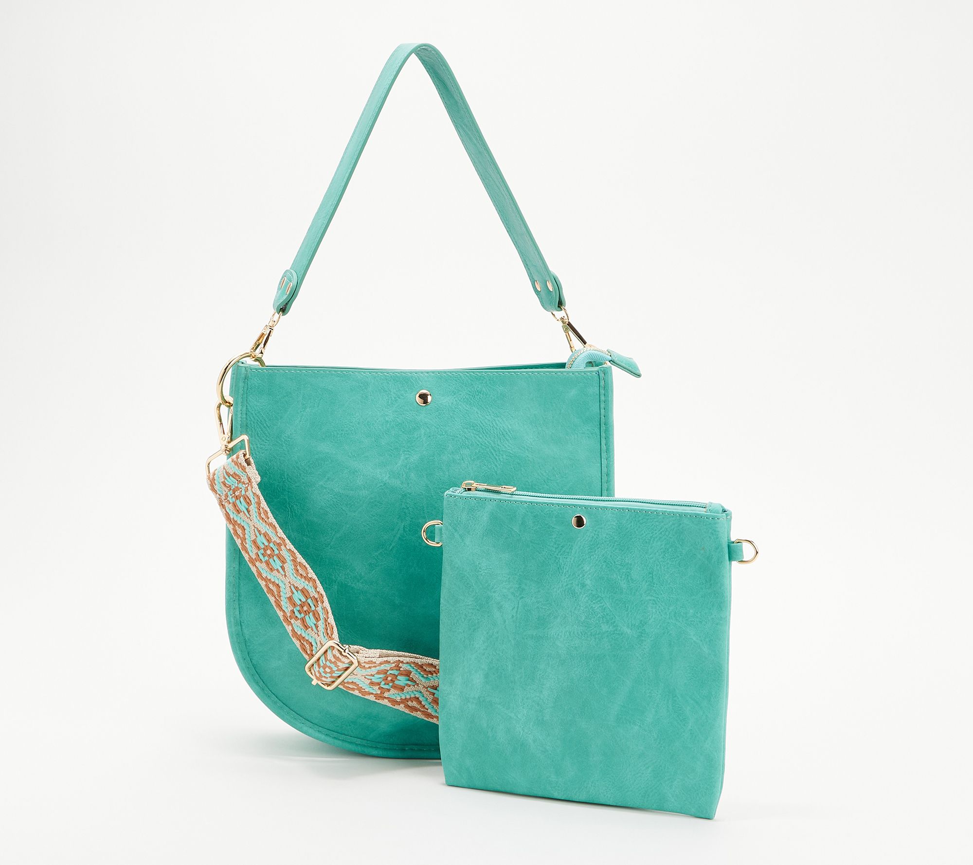 AHDORNED Double-Entry U-Shaped Messenger w/ 2 Straps & Pouch