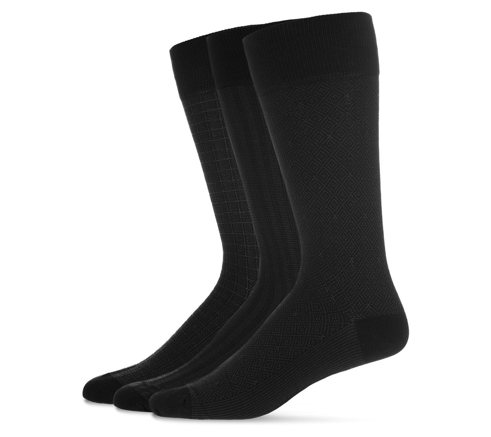 Memoi Men's Set of 3 Mercerized Cotton Socks