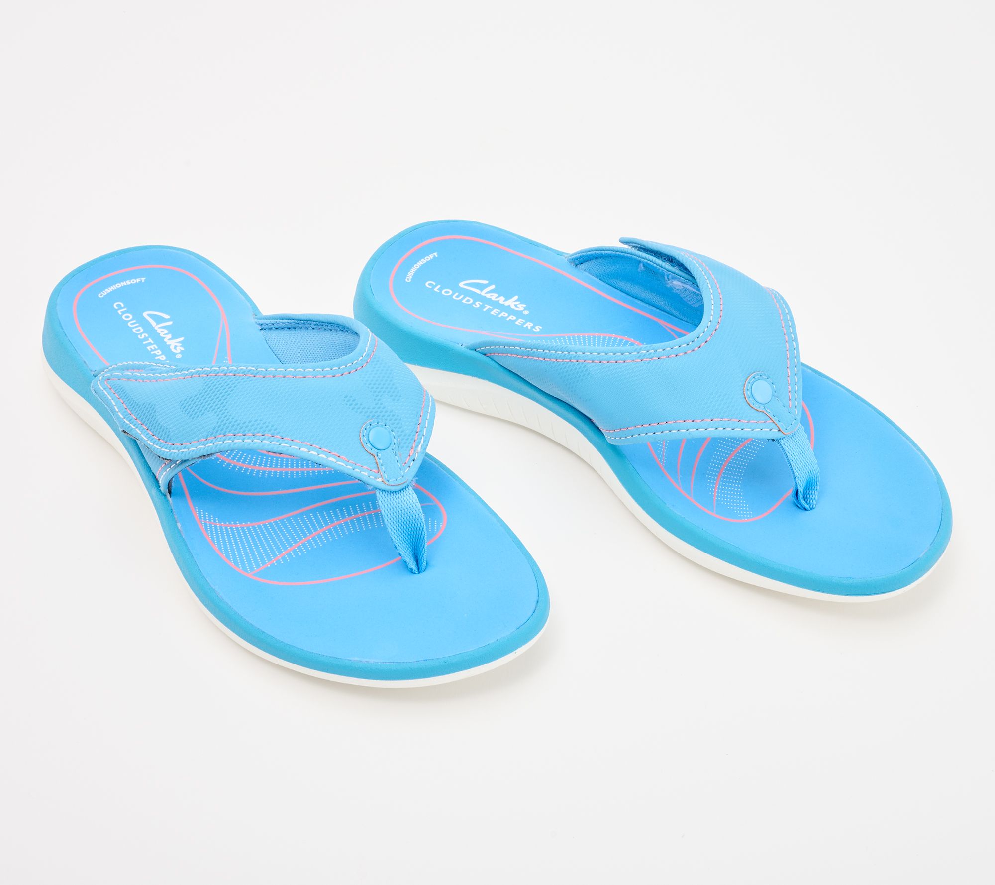 "As Is" Clarks Cloudsteppers Anatomic Sport Thongs - Glide Post
