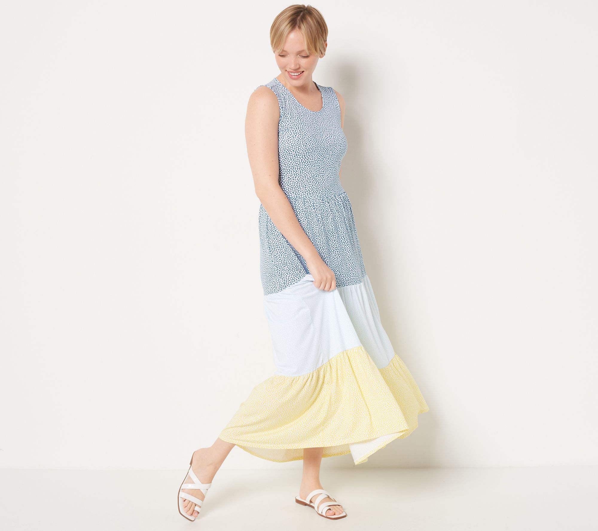 Petite tiered maxi outlet dress