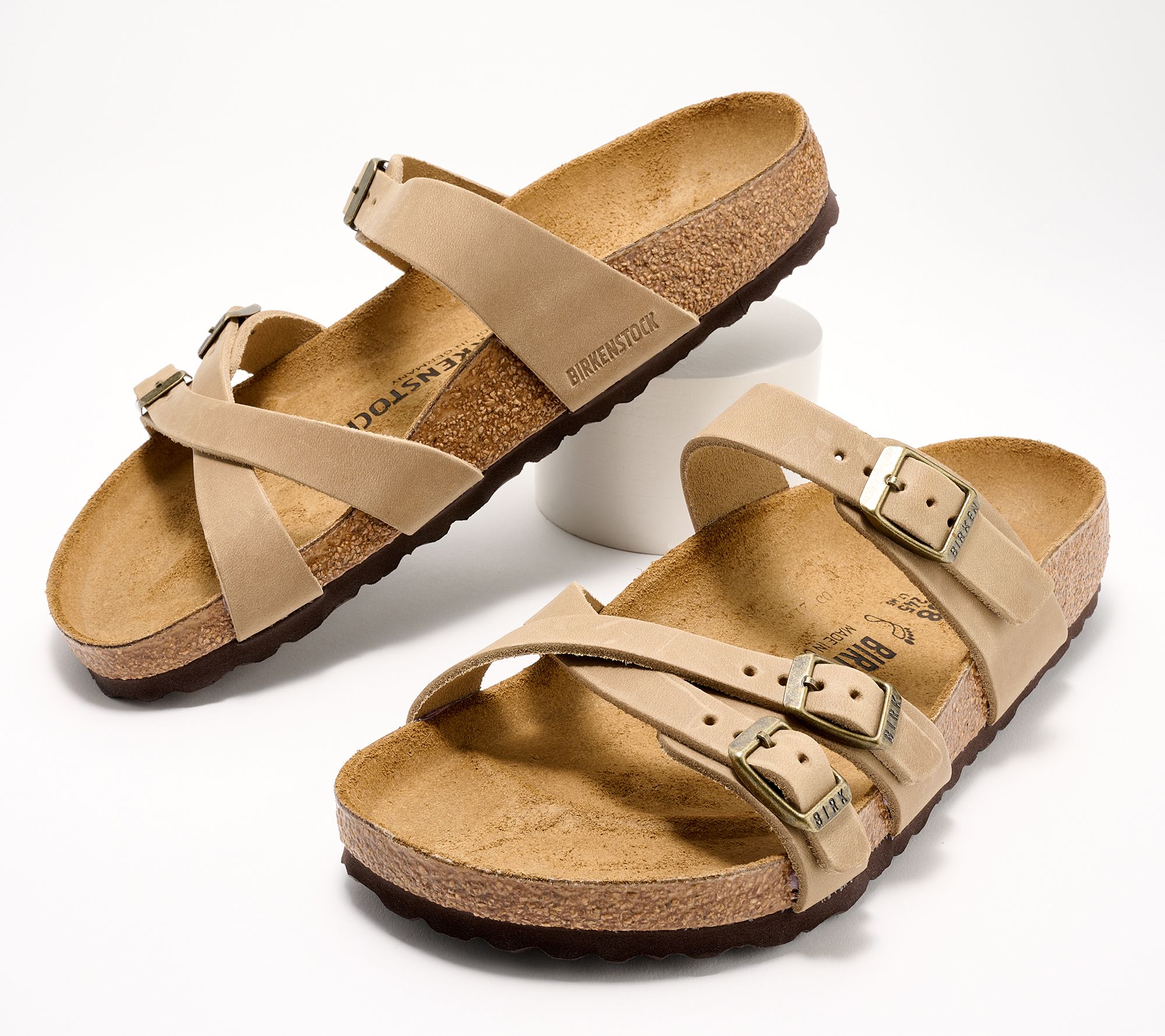 Birkenstock Franca White Leather Women's Sandals (Narrow