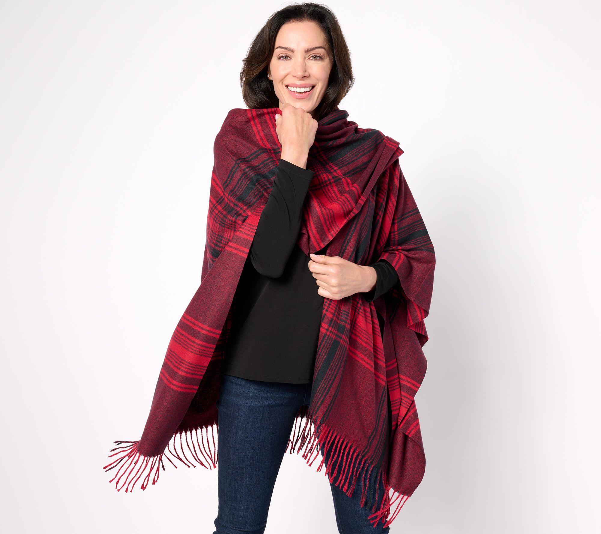 Belle by Kim Gravel Wrapping All The Way Holiday Ruana Wrap - A624980