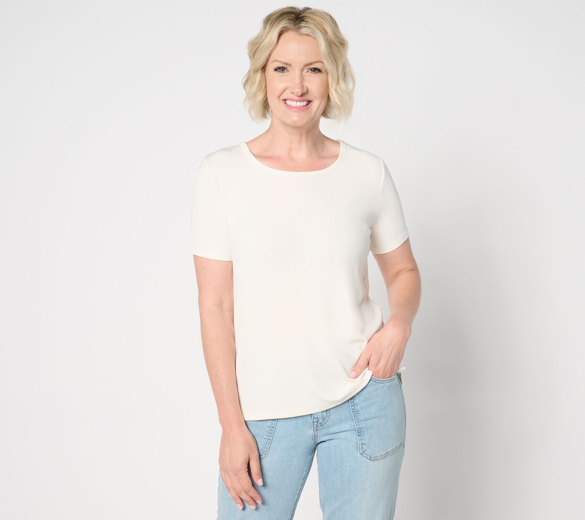Cozy Earth Women's Rib Knit Viscose Made from Bamboo Top