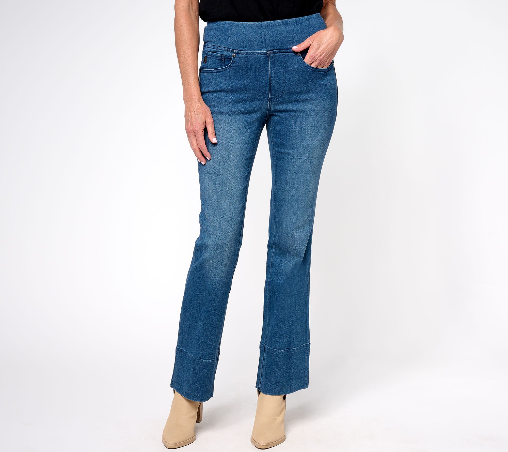 "As Is" Belle by Kim Gravel Tall Primabelle Mega Hem Boot Cut Jean
