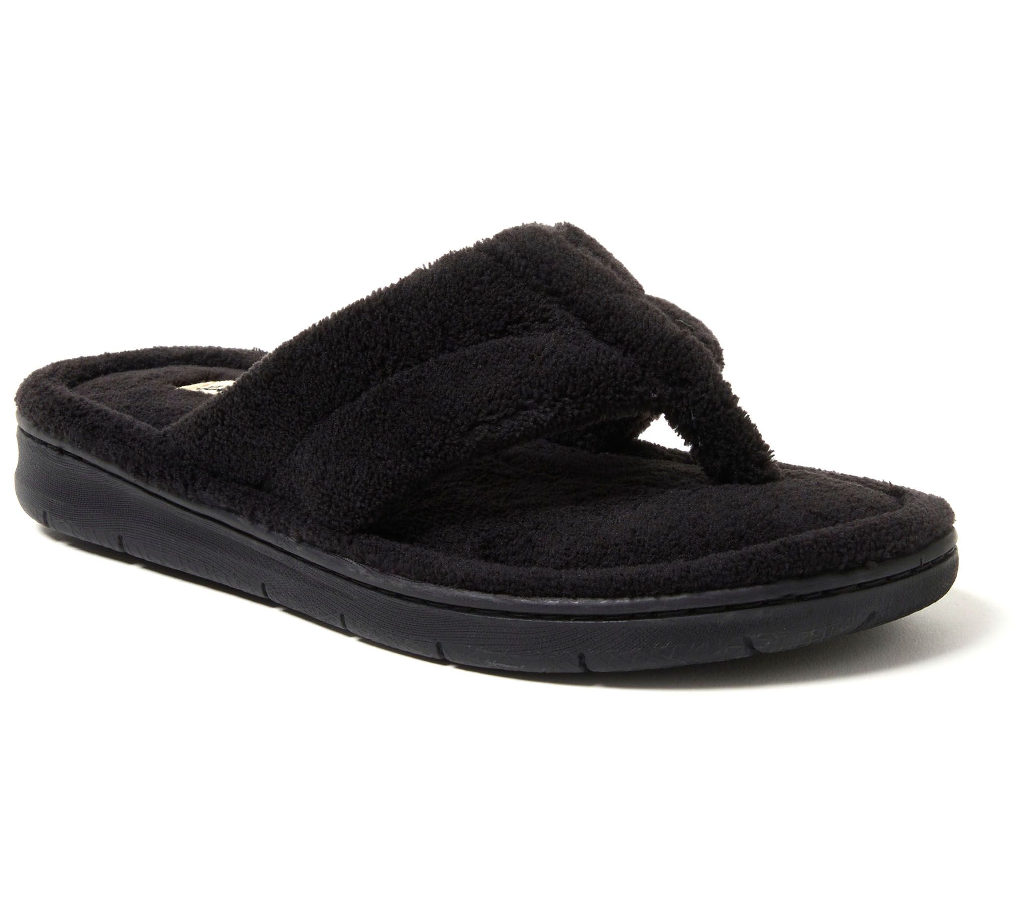 Dearfoams Memory Foam Terry Thong Slippers - Wr enley