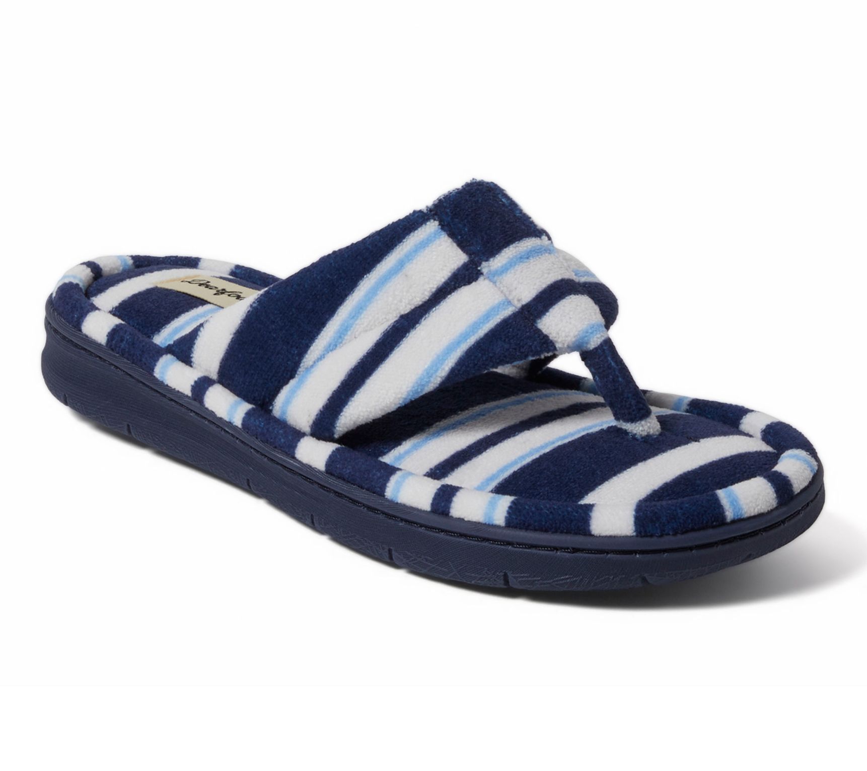 Dearfoams Memory Foam Terry Thong Slippers - Wr enley