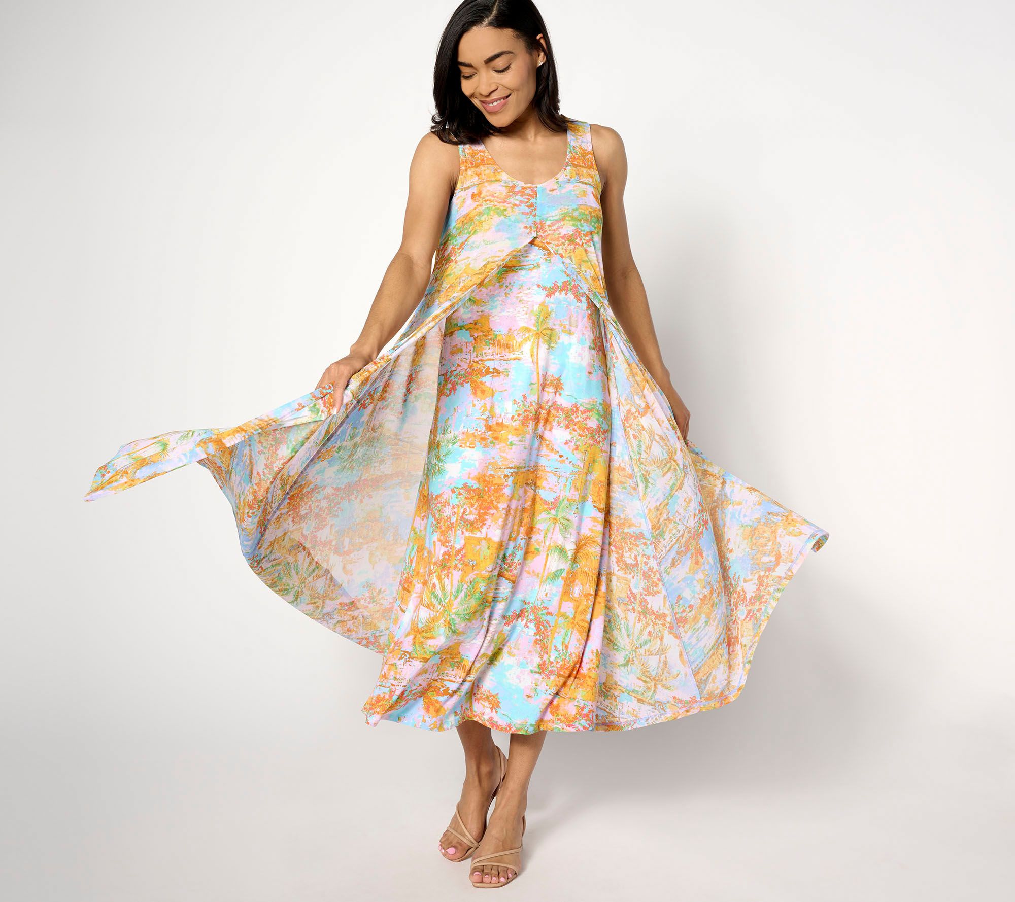 Attitudes by Renee Petite Como Jersey and Triple Mesh Maxi Attitudes by Renee Petite Como Jersey and Triple Mesh Maxi