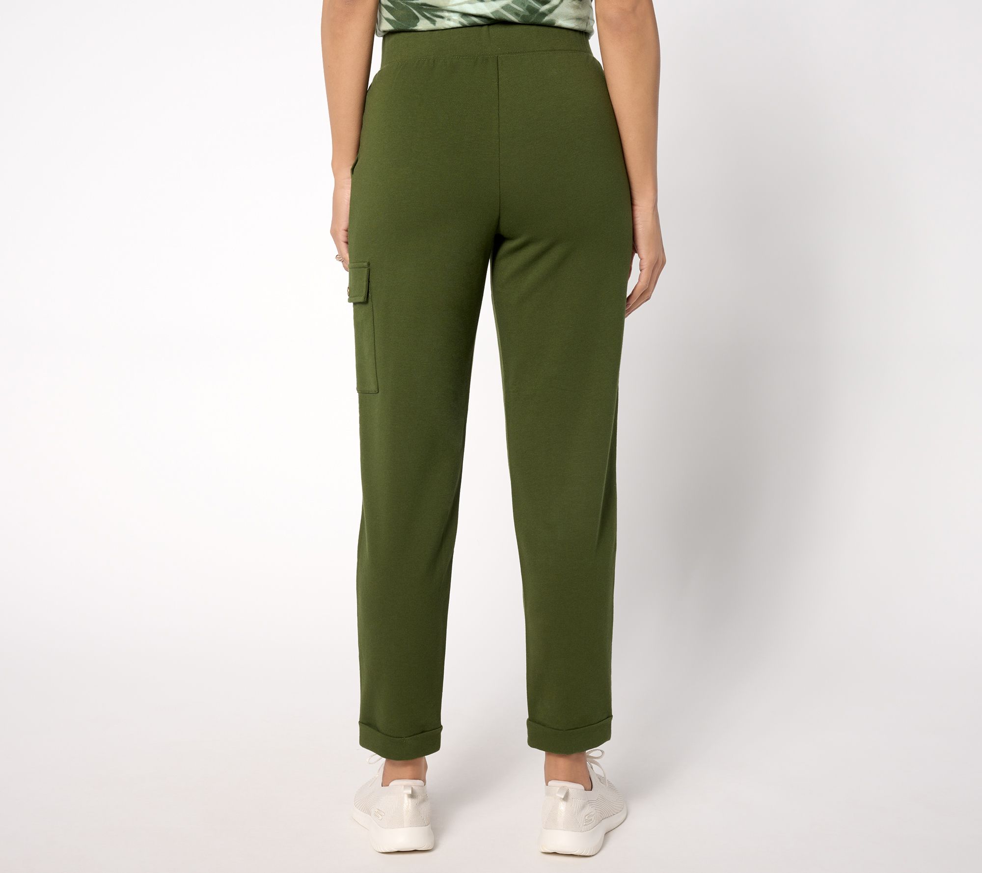 Sport Savvy Regular French Terry Tapered Pant w/ Cargo Pocket - QVC.com