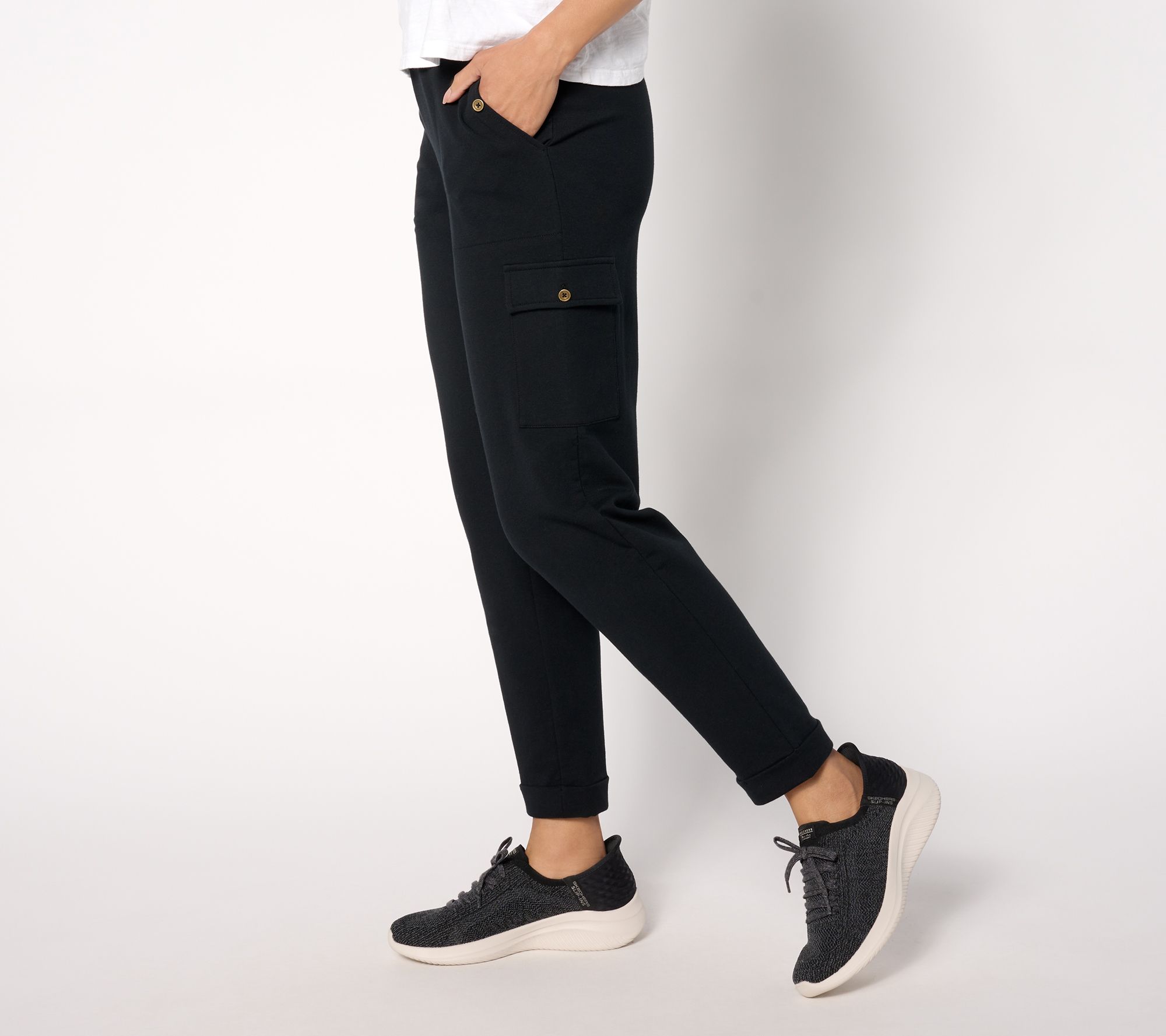 Sport Savvy Regular French Terry Tapered Pant w/ Cargo Pocket
