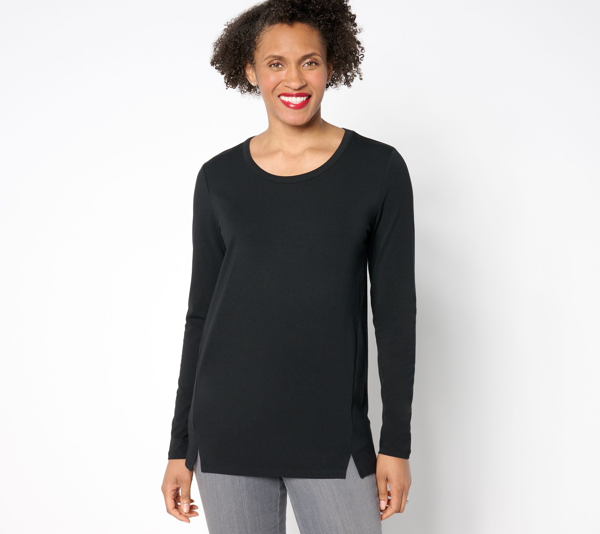 Belle by Kim Gravel Primabelle Knit Diagonal Seamed Top