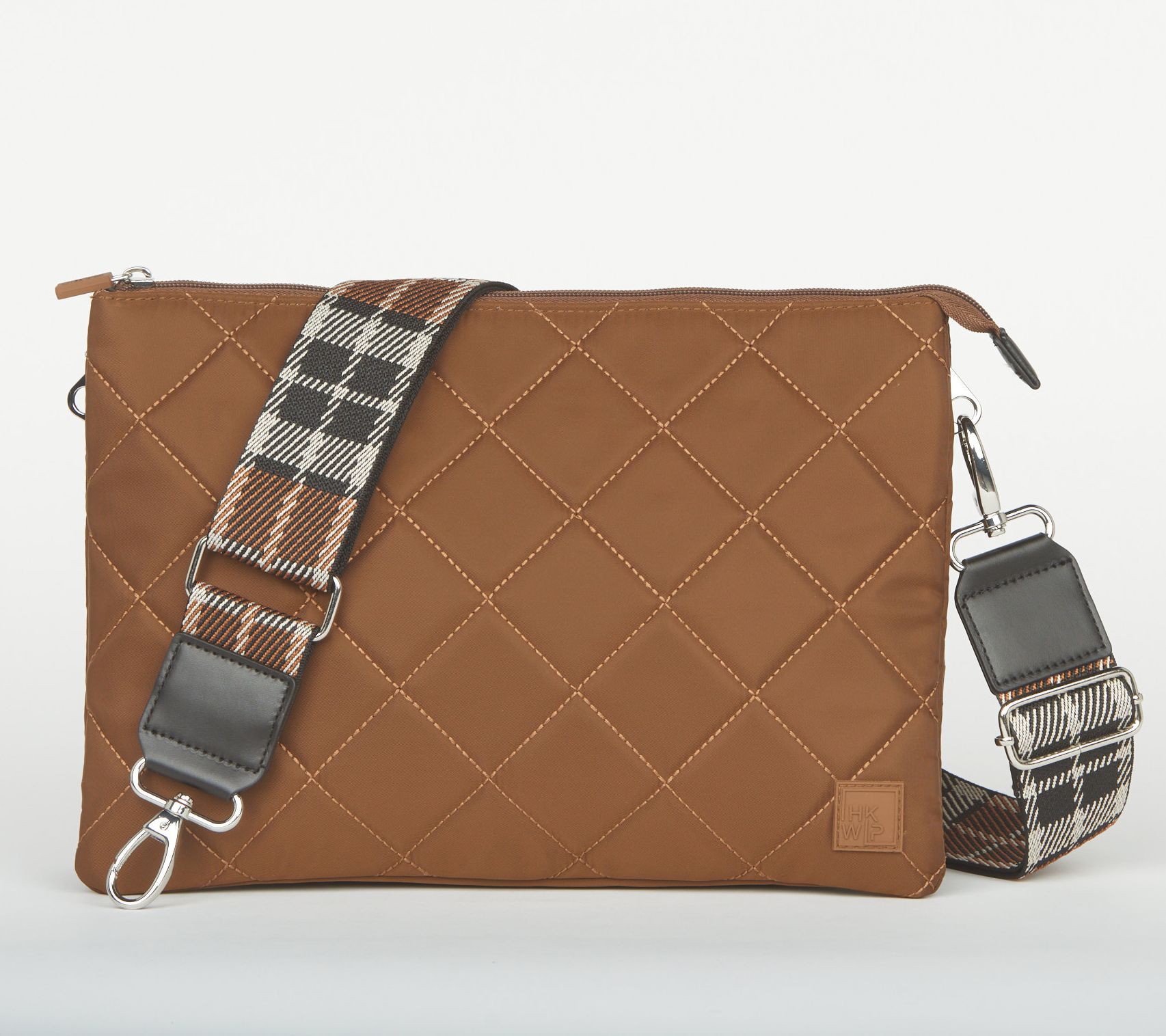 IHKWIP The Trio Trapeze Crossbody with Plaid Strap