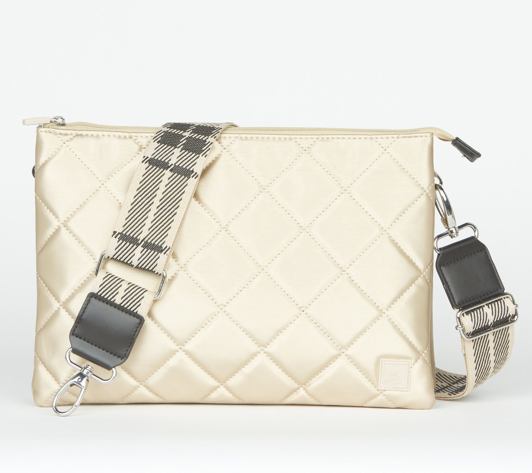 IHKWIP The Trio Trapeze Crossbody with Plaid Strap