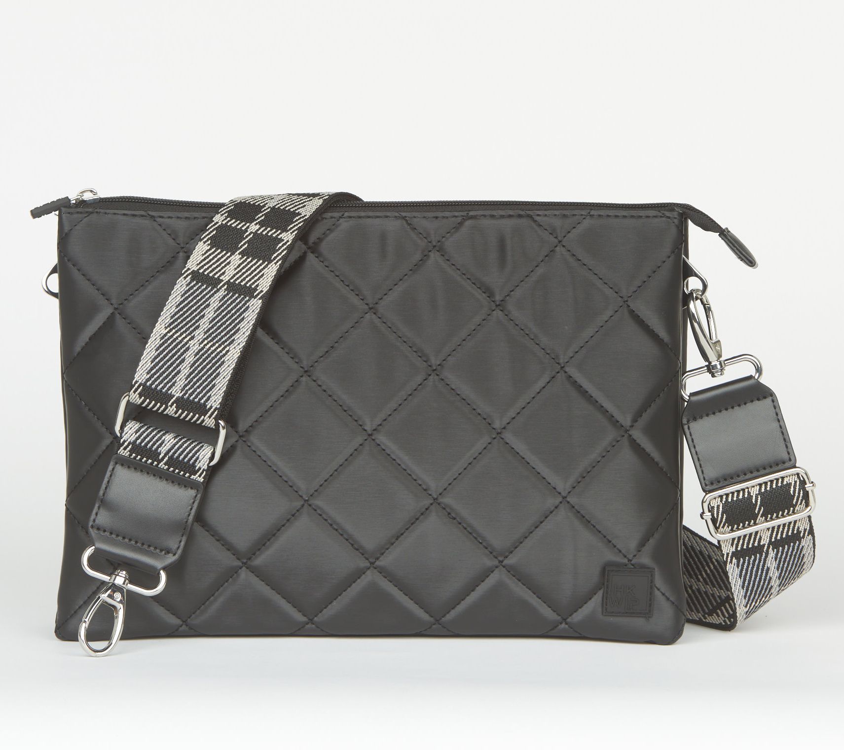 IHKWIP The Trio Trapeze Crossbody with Plaid Strap
