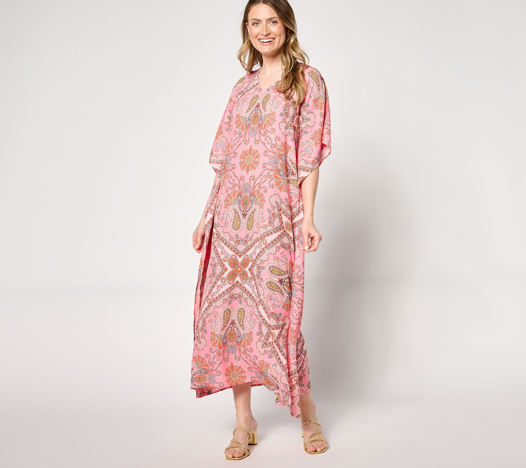 "As Is" Bellisima by Kim Gravel Reg Boutique Resort Poncho Dress