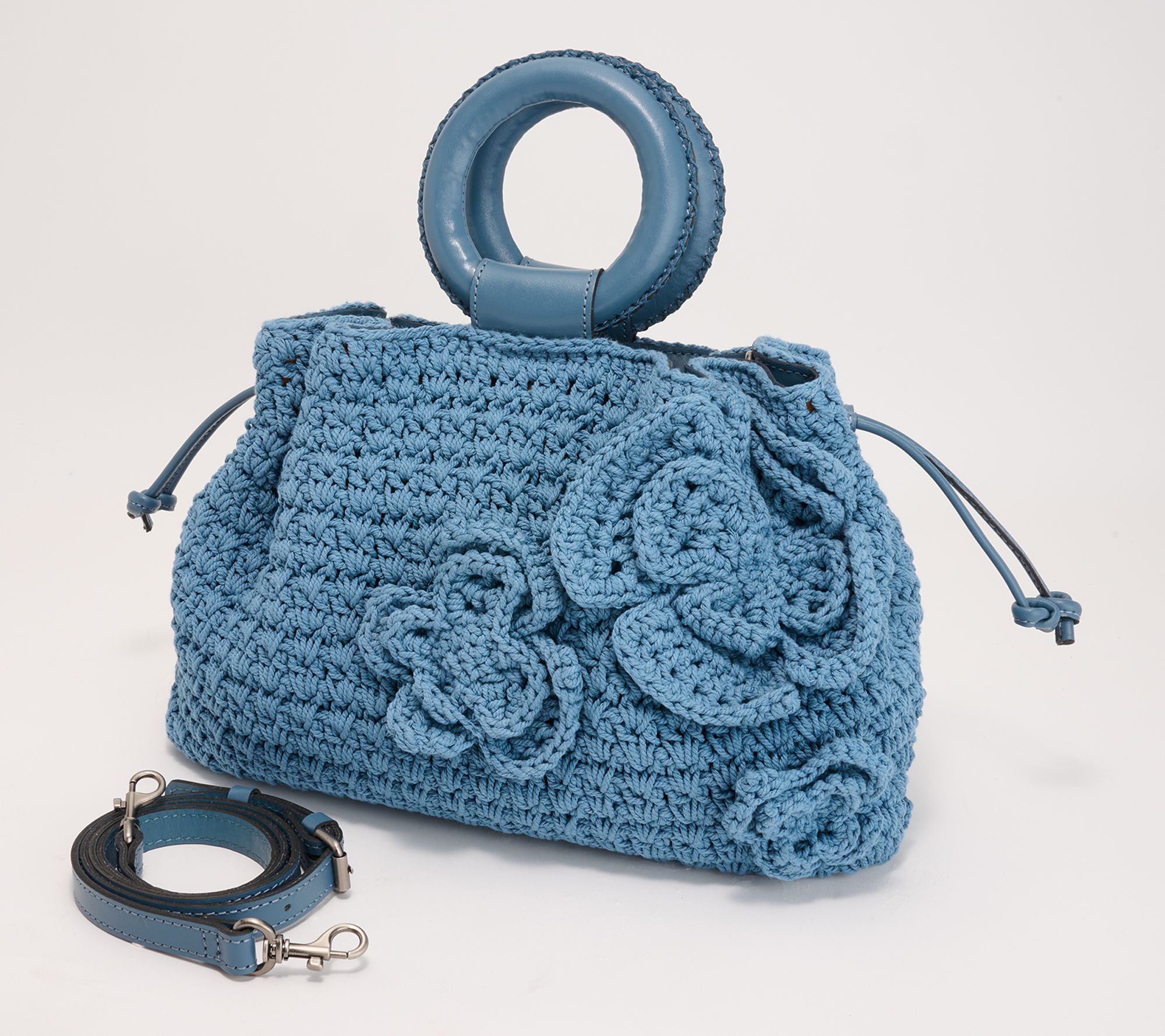 "As Is" Patricia Nash Carlina Crochet Tote w/ Crossbody Strap