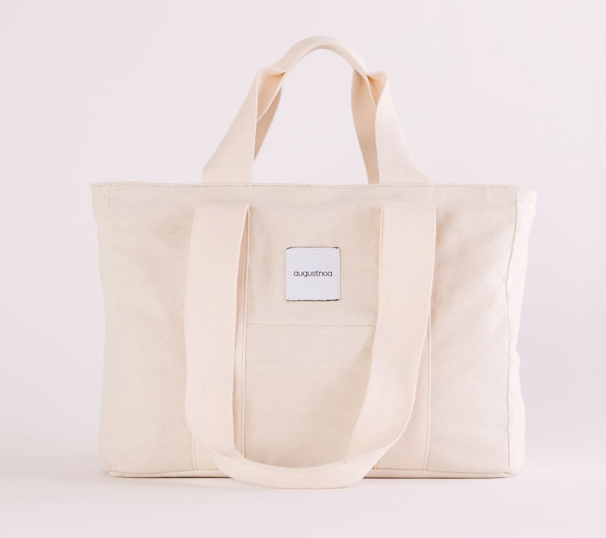 augustnoa The Everyday Cotton Tote Bag with Trolley Sleeve