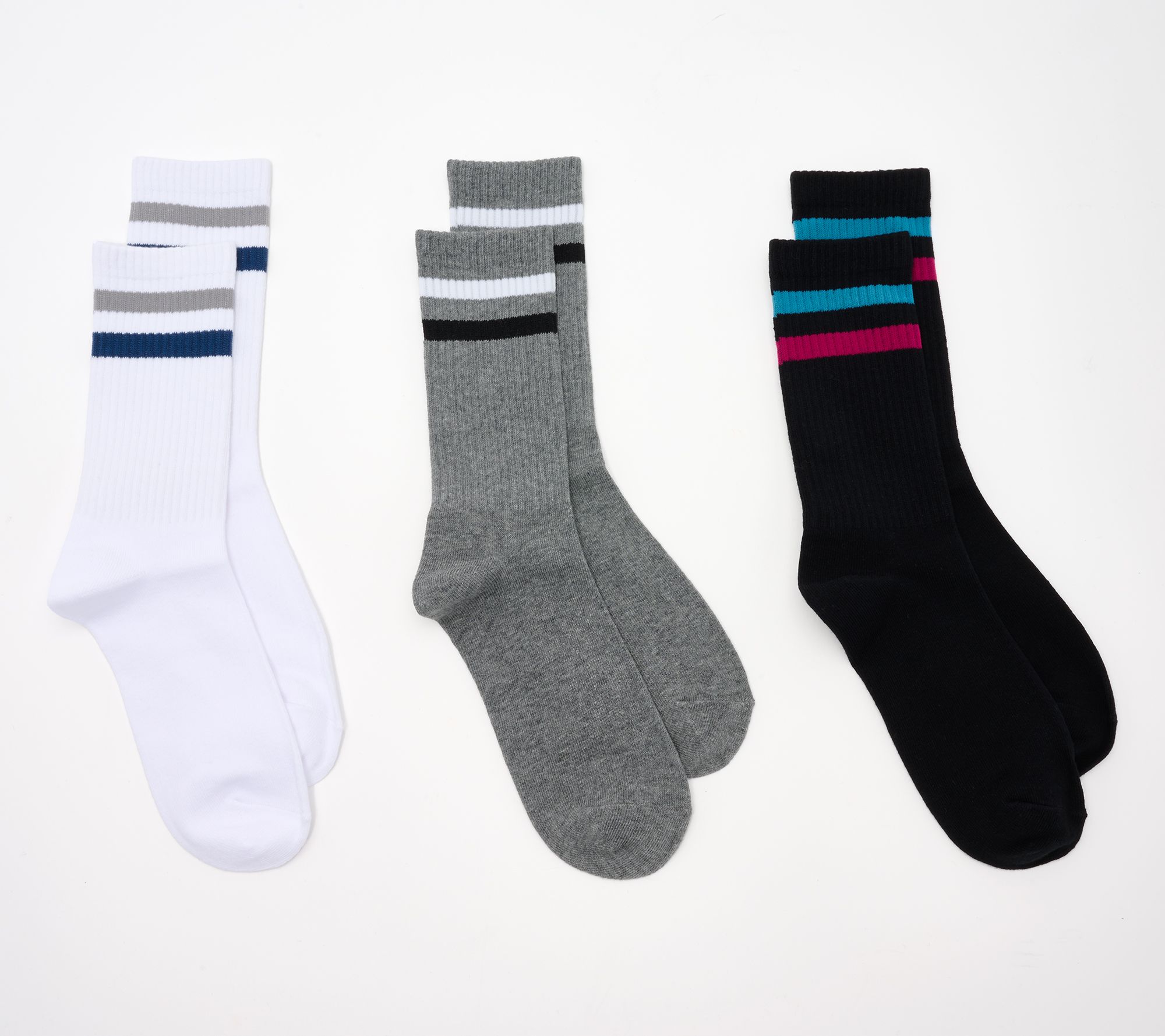 "As Is" Complliments 3 Pack of Athletic Crew Socks