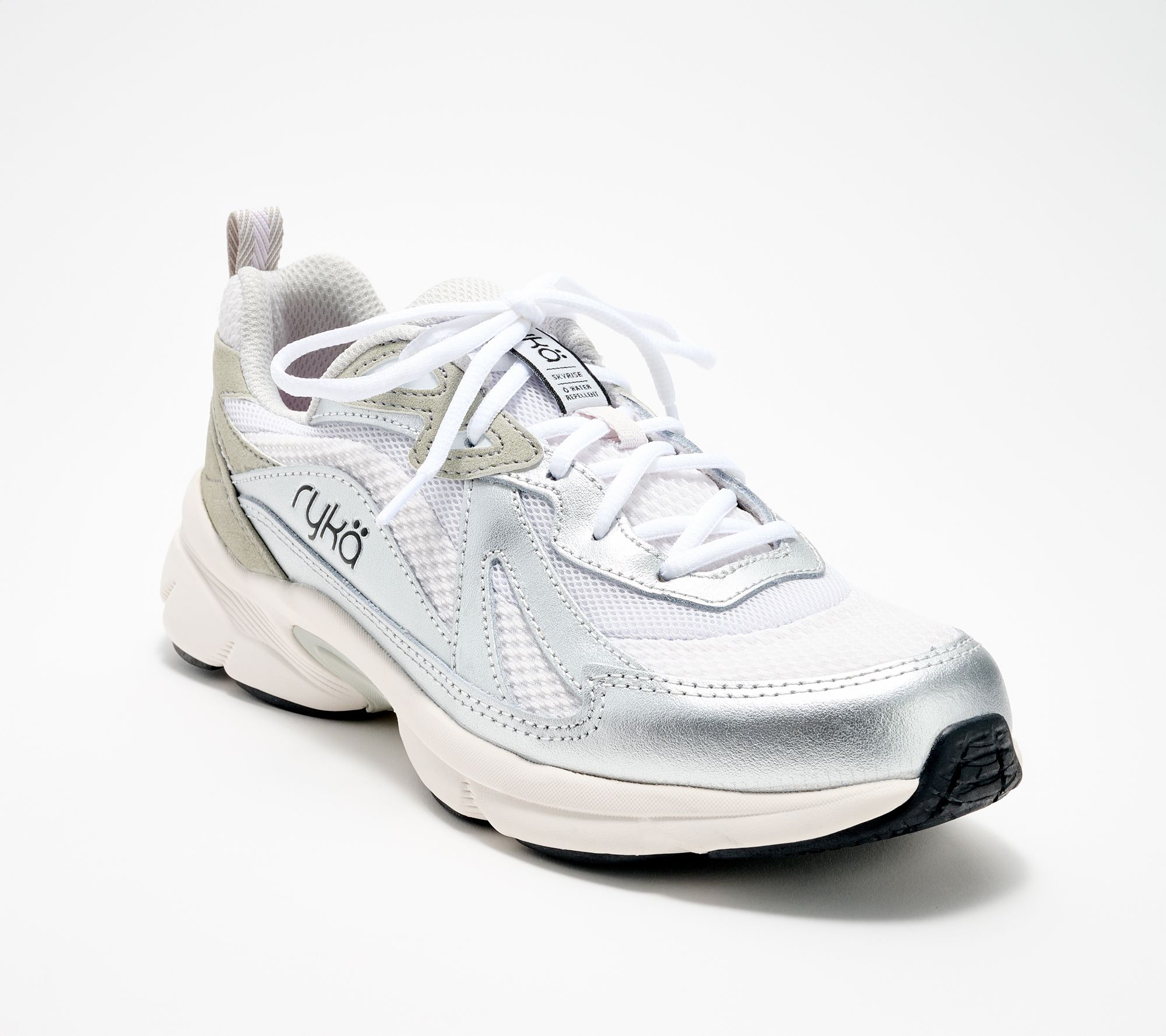 Ryka Water-Repellent Lace-Up Walking Sneaker - Skyrise