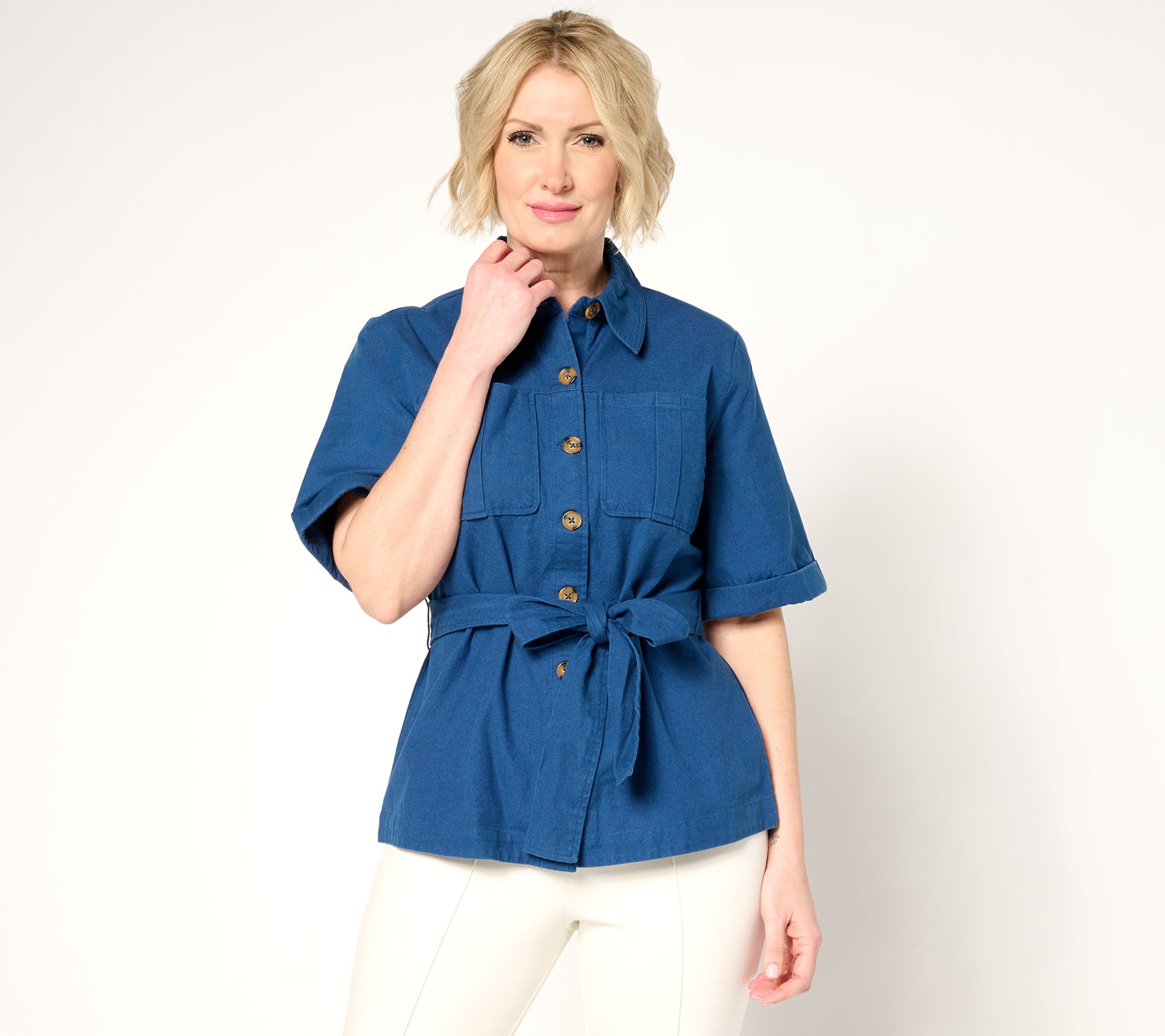 BEAUTIFUL by Lawrence Zarian The Milinda Short Sleeve Safari Jacket