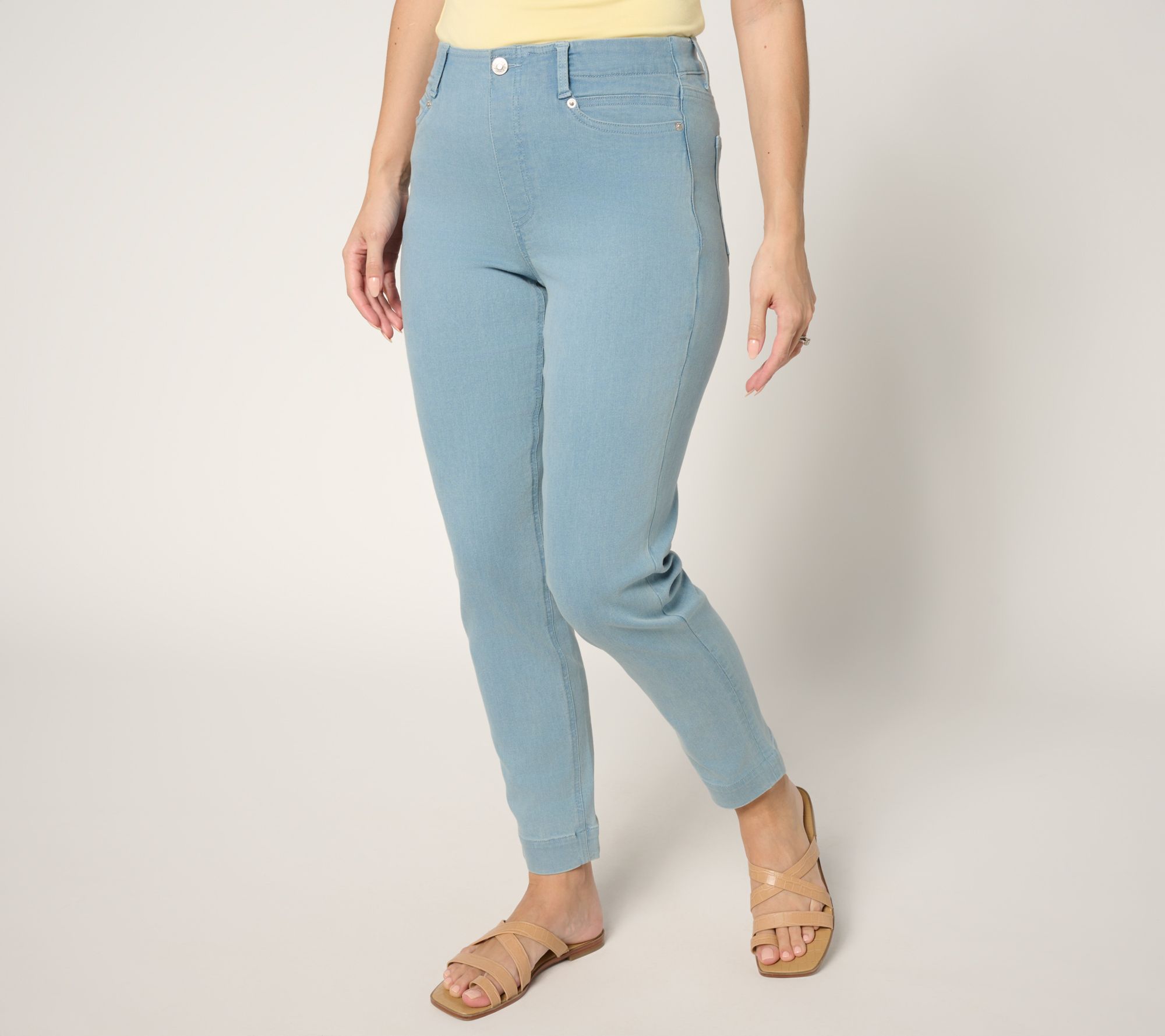 Denim & Co. Regular Indigo Easy Stretch Continuous Waist Jean