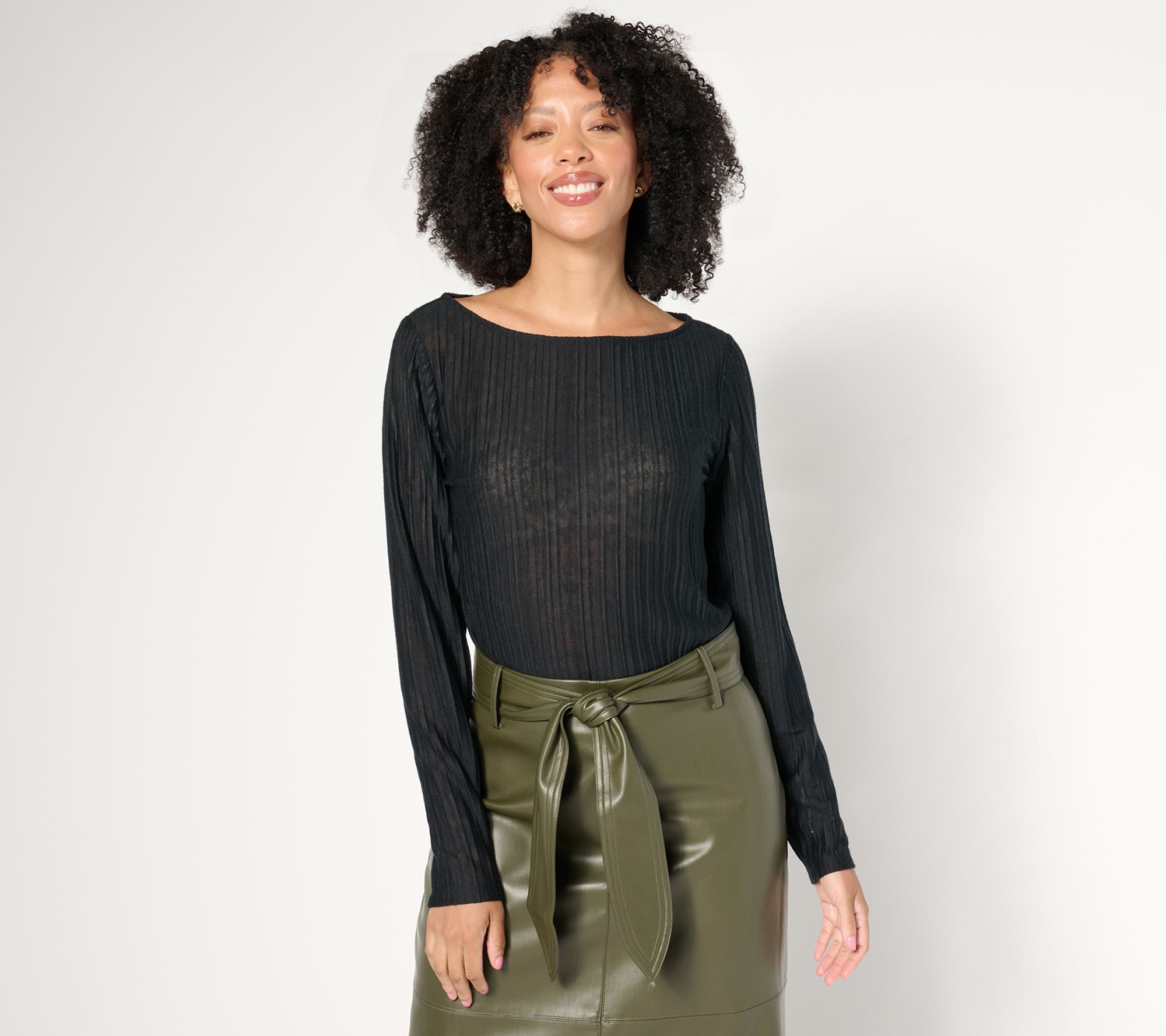 "As Is" BEAUTIFUL by Lawrence Zarian Boatneck 3/4 Sleeve Top