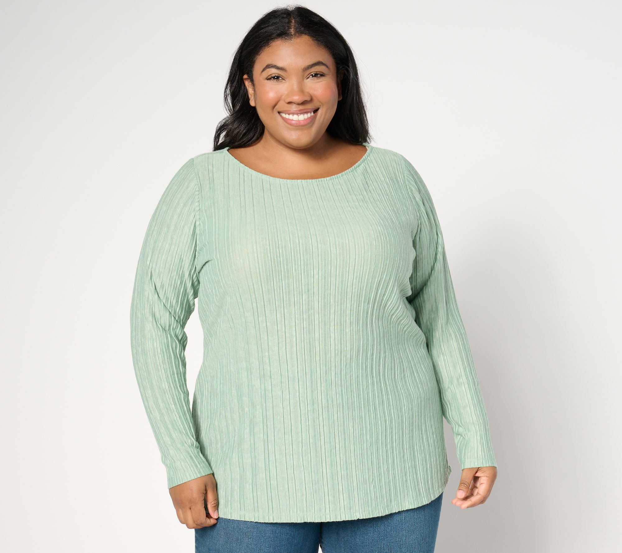 "As Is" BEAUTIFUL by Lawrence Zarian Boatneck 3/4 Sleeve Top