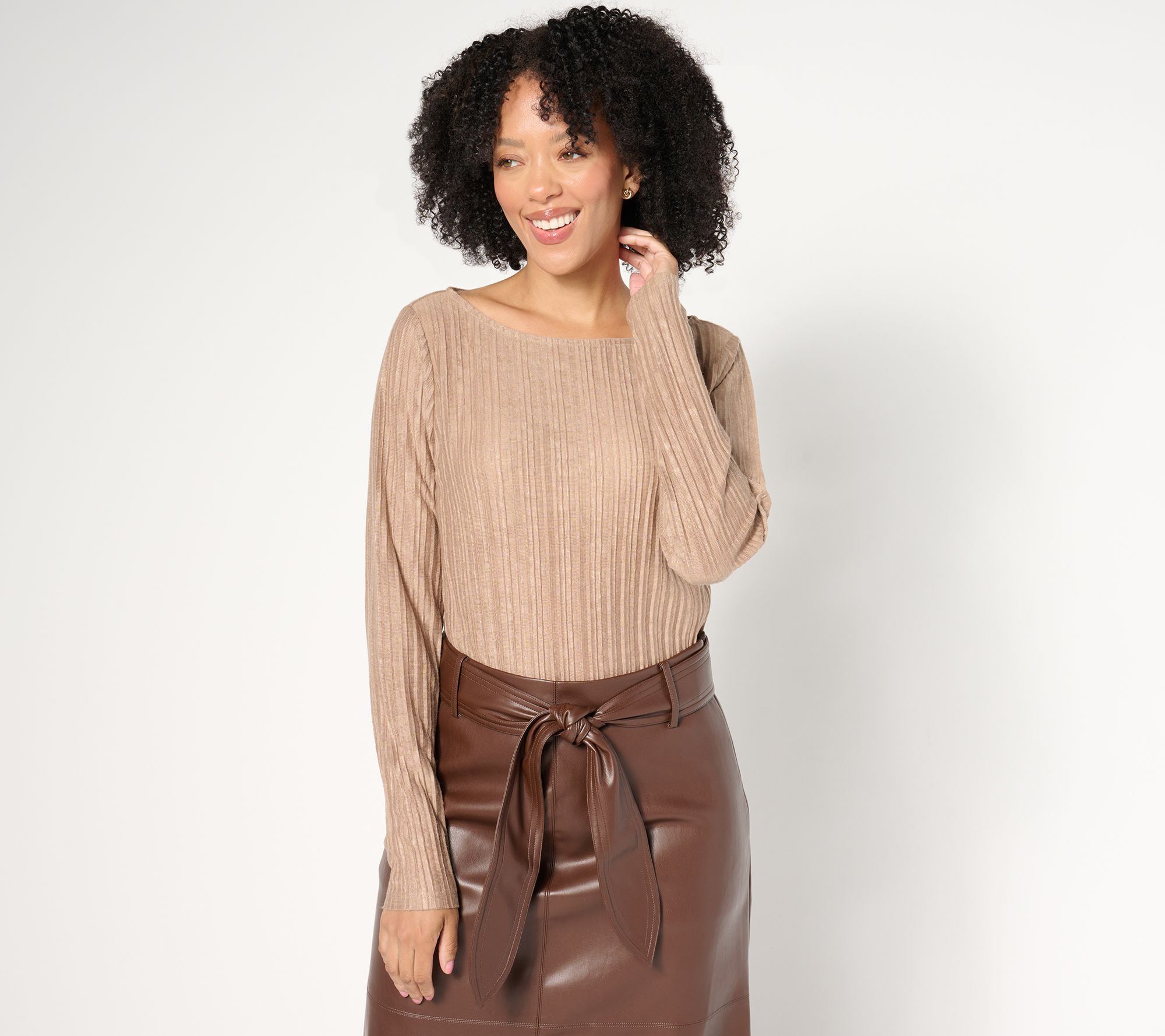 "As Is" BEAUTIFUL by Lawrence Zarian Boatneck 3/4 Sleeve Top