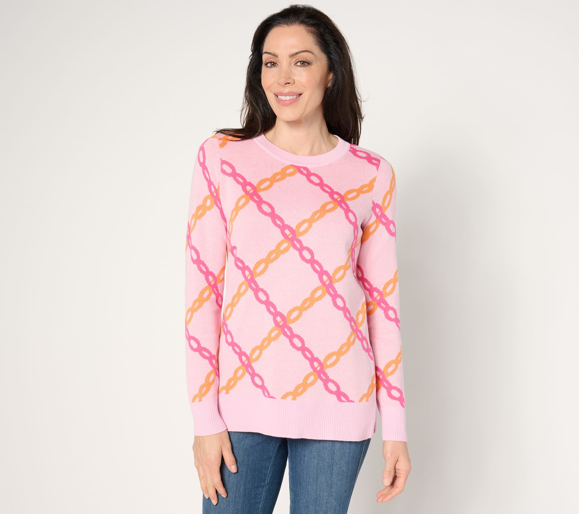 "As Is" Belle by Kim Gravel Status Update Chain Print Sweater