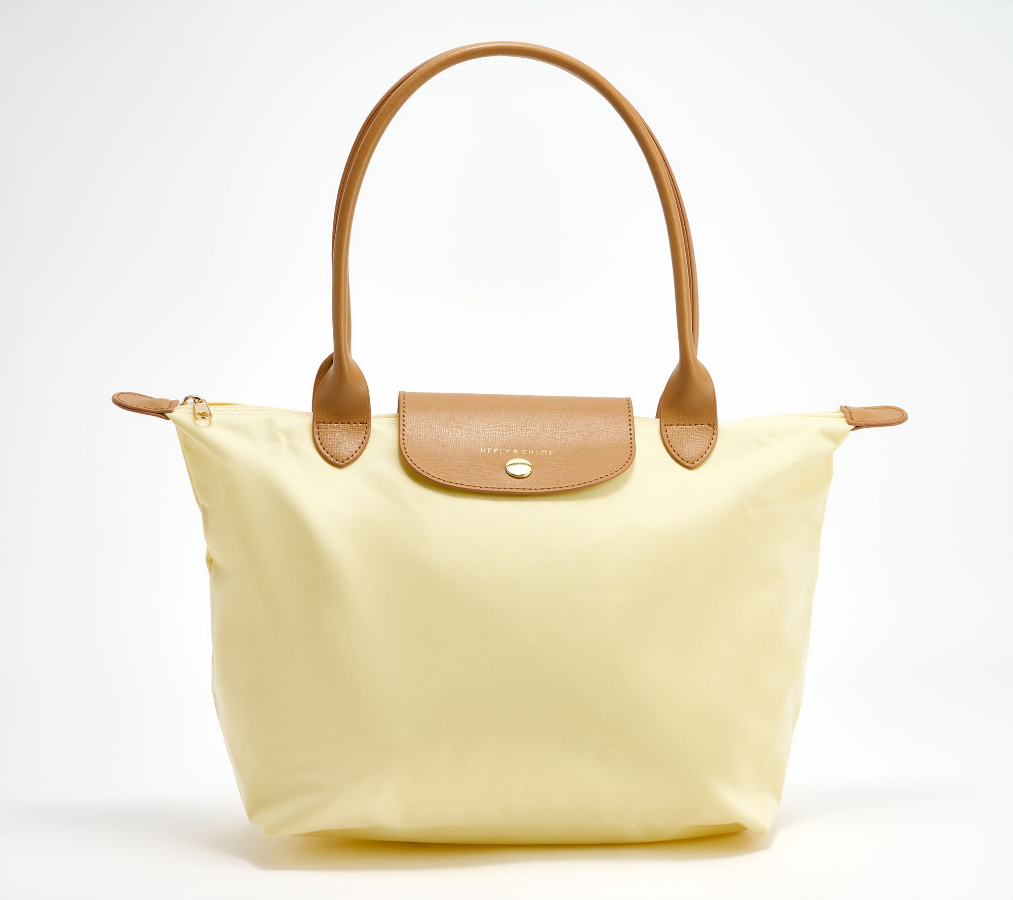 Neely & Chloe x QVC Packable Shoulder Bag w/ Leather Trim