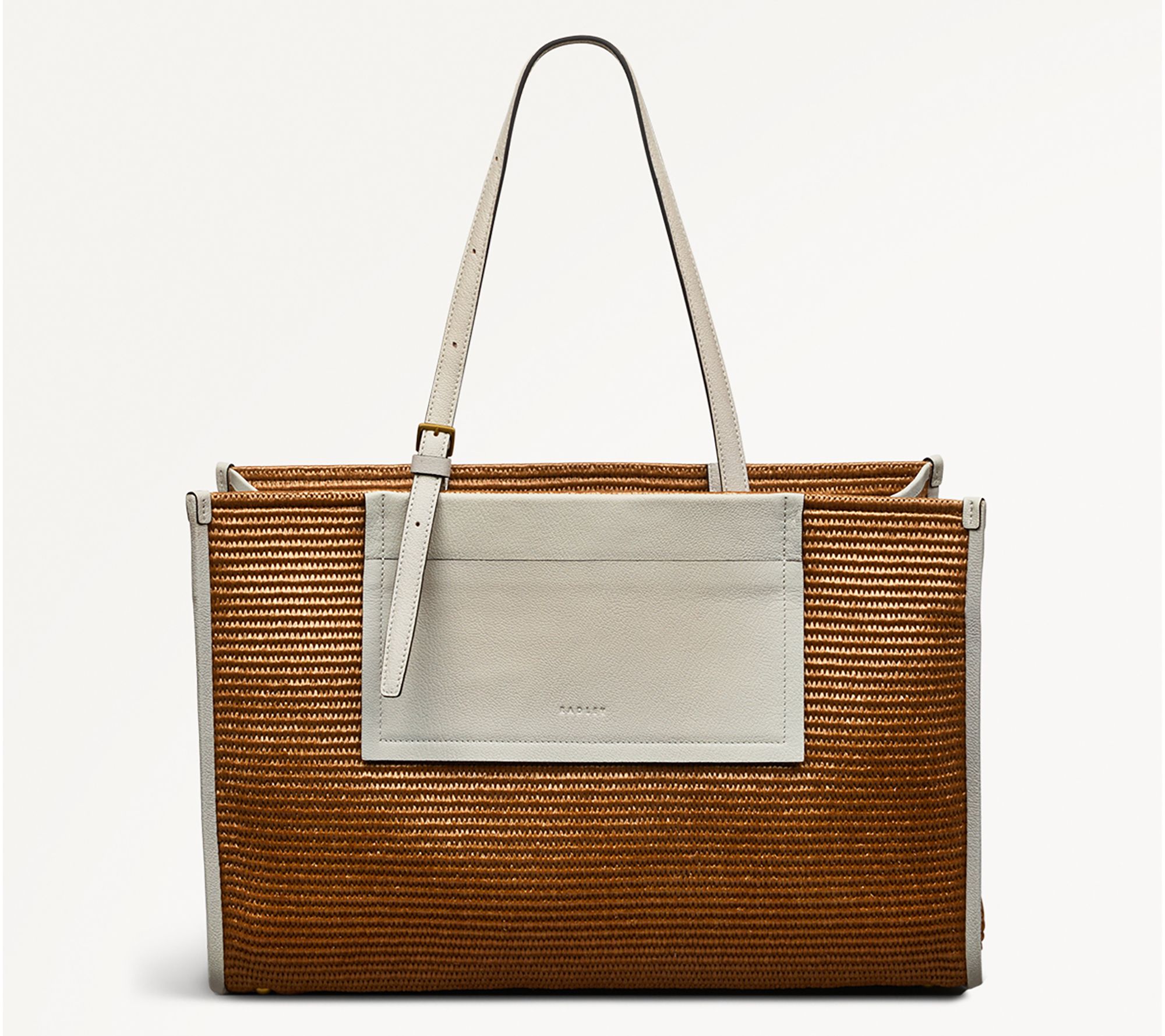 RADLEY The Burlington Raffia Large LeatherTrim Tote