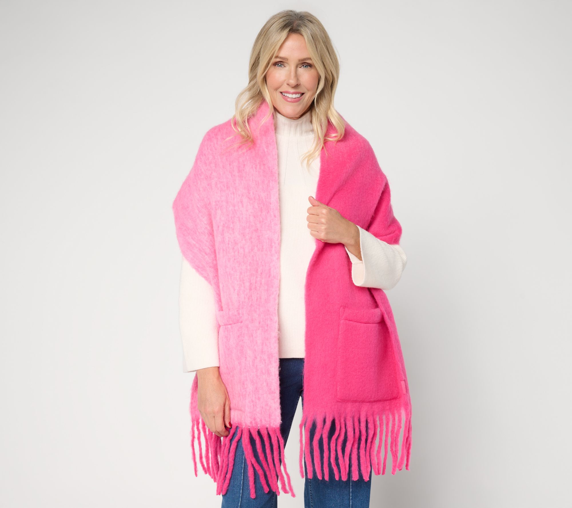 Sprigs Ombre Fringed Pocket Scarf