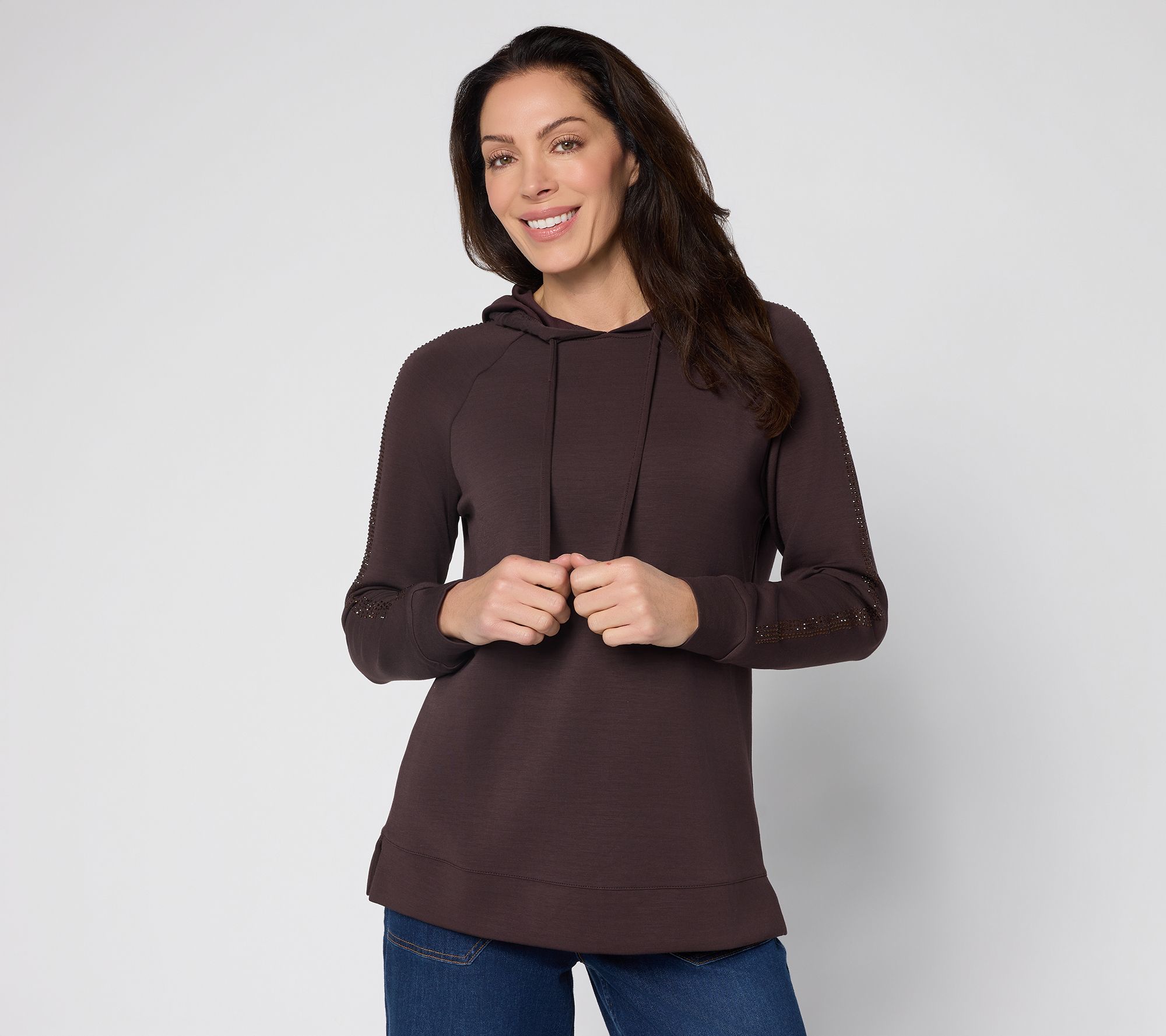 Belle by Kim Gravel ScubaLuxe Sparkle & Shine Hoodie