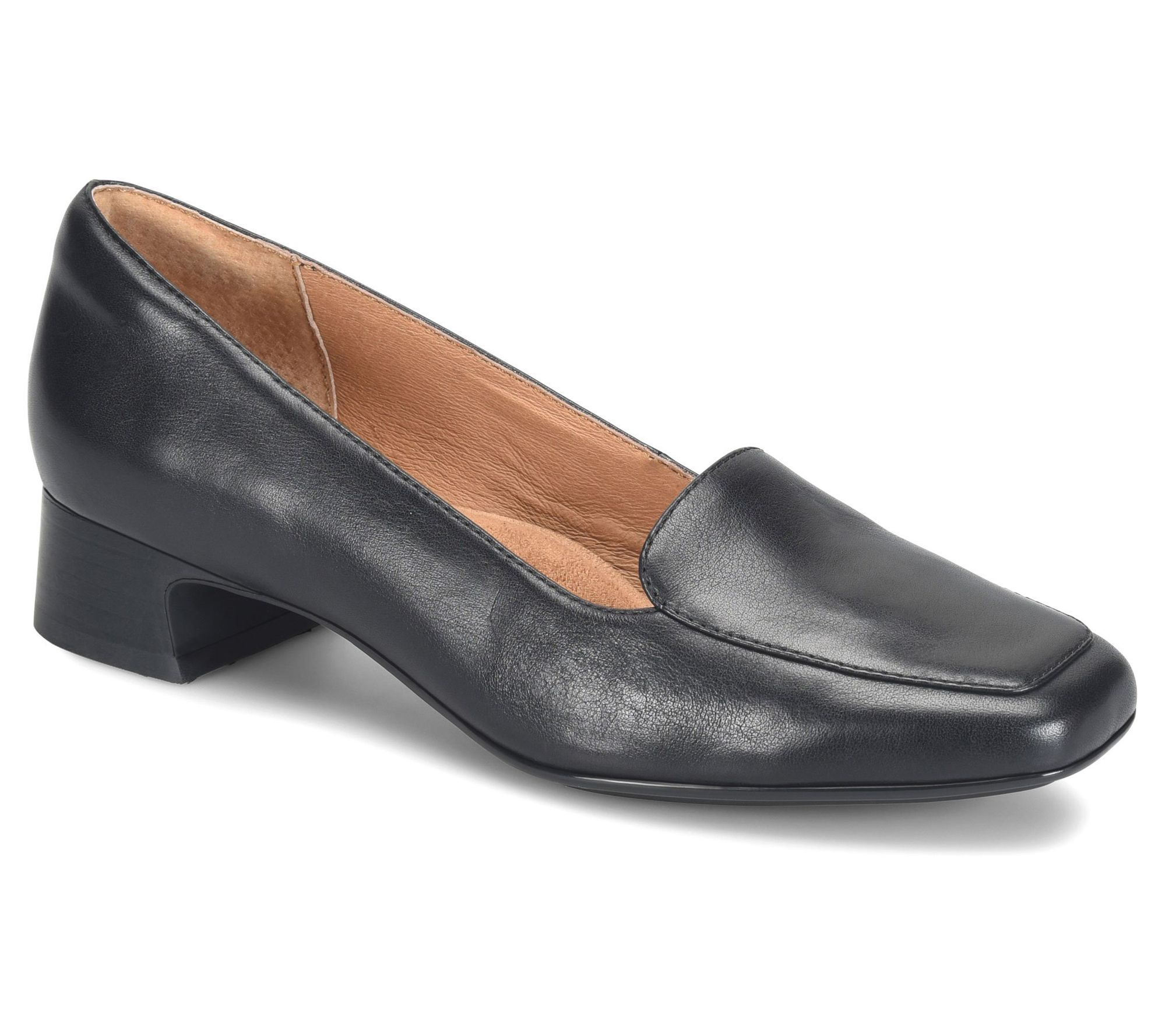 Sofft Leather Heeled Loafer - Lavender
