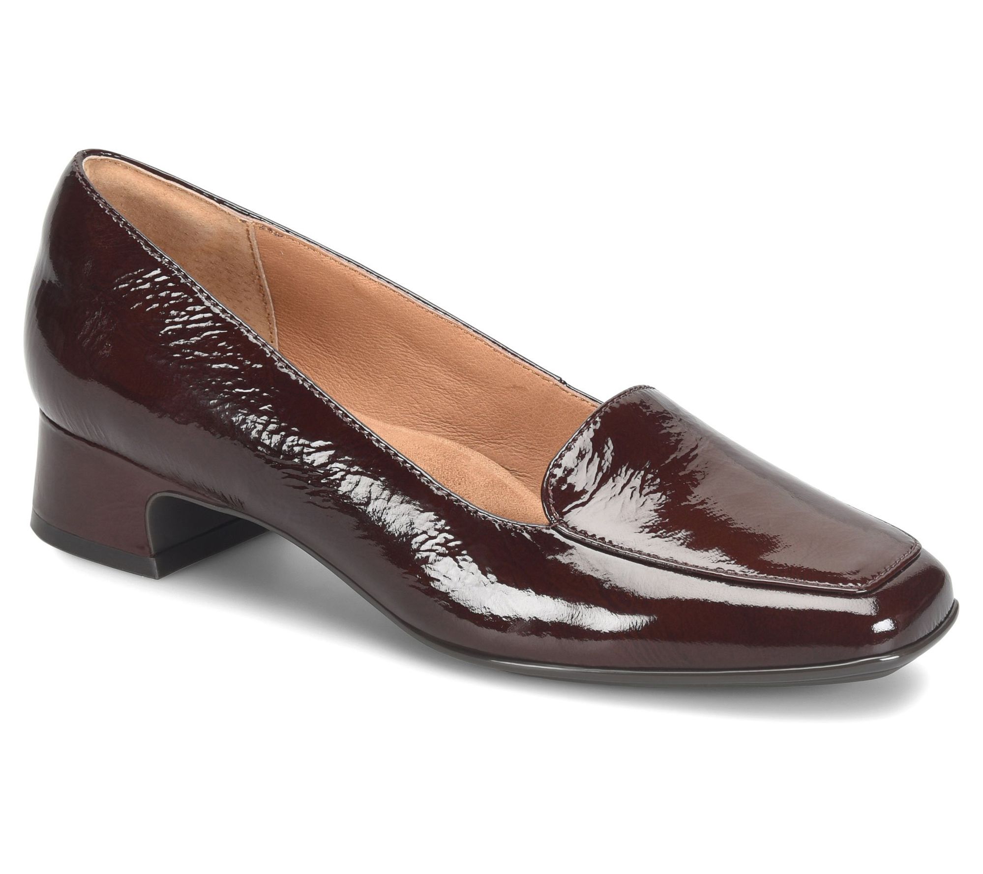 Sofft Leather Heeled Loafer - Lavender