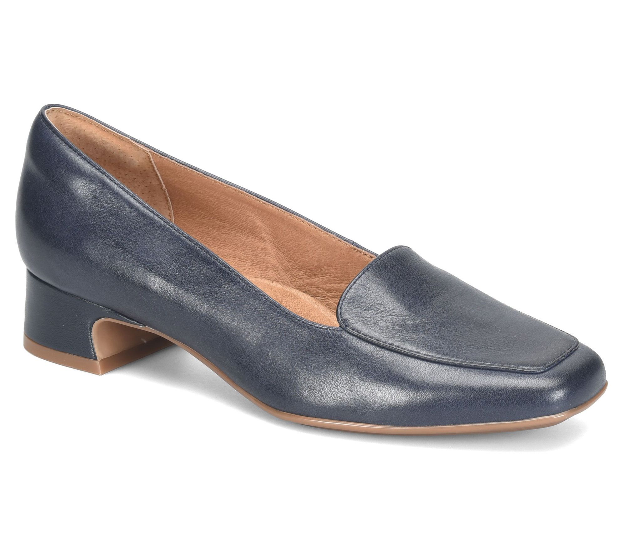 Sofft Leather Heeled Loafer - Lavender