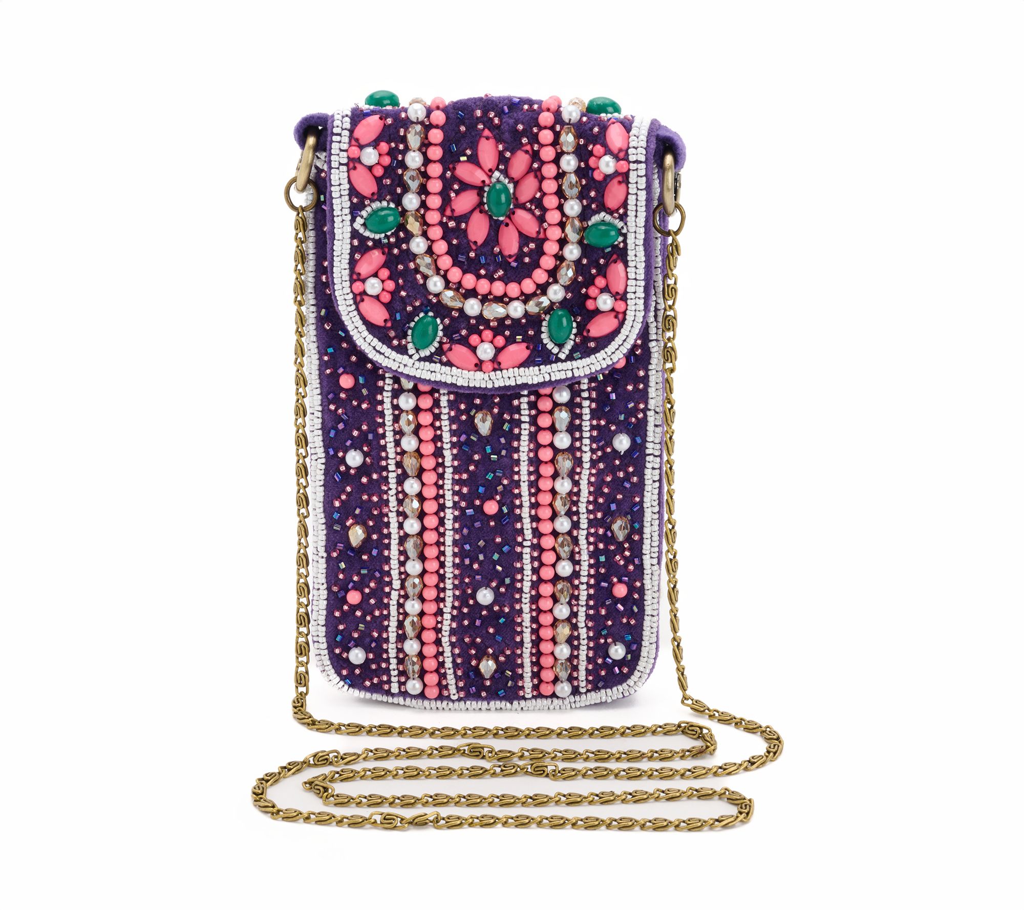 America & Beyond Embellished Mobile Phone Bag